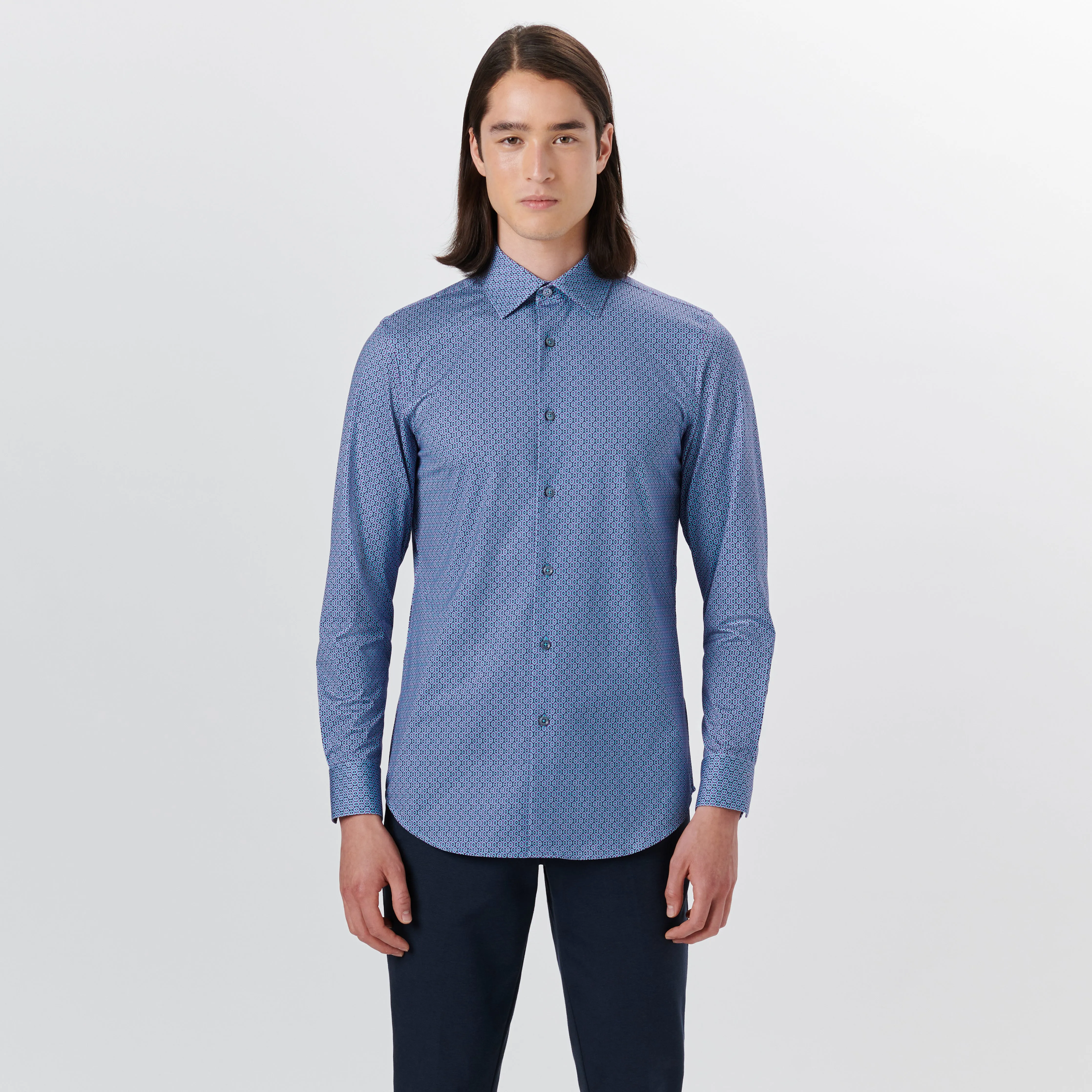 JAMES Beehive Print OoohCotton Shirt sold by Bugatchi product image thumbnail 2