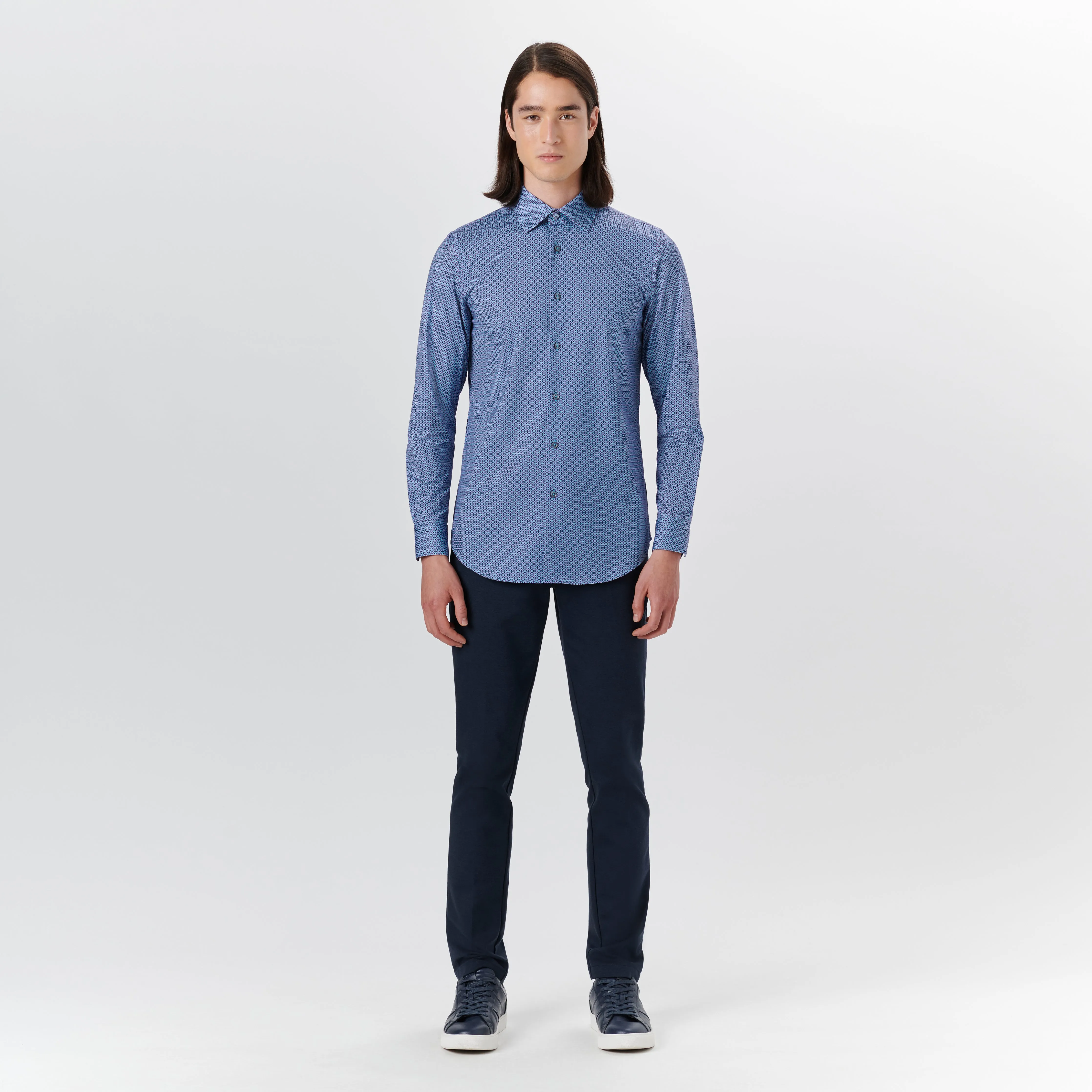 JAMES Beehive Print OoohCotton Shirt sold by Bugatchi product image thumbnail 5