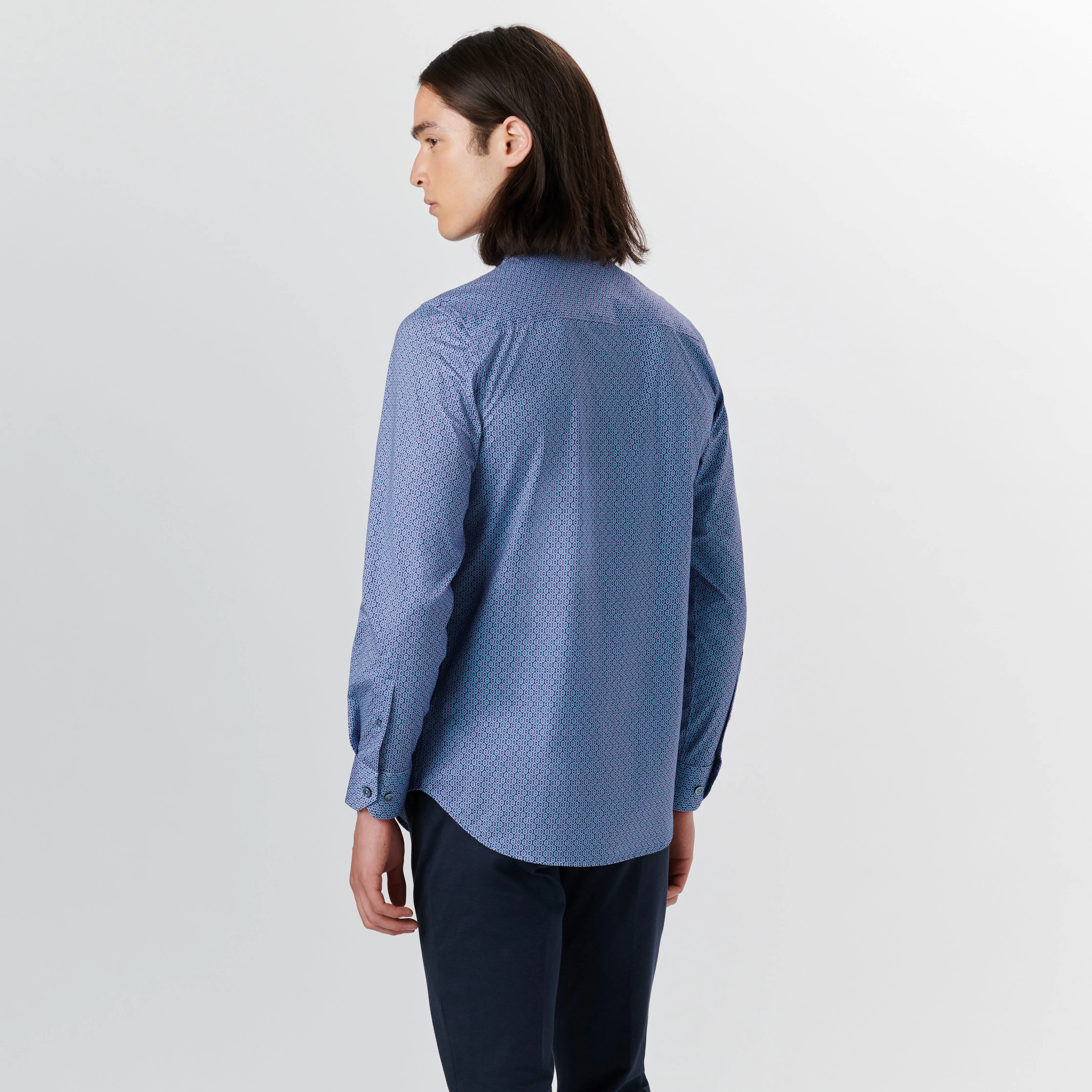 JAMES Beehive Print OoohCotton Shirt sold by Bugatchi product image thumbnail 4