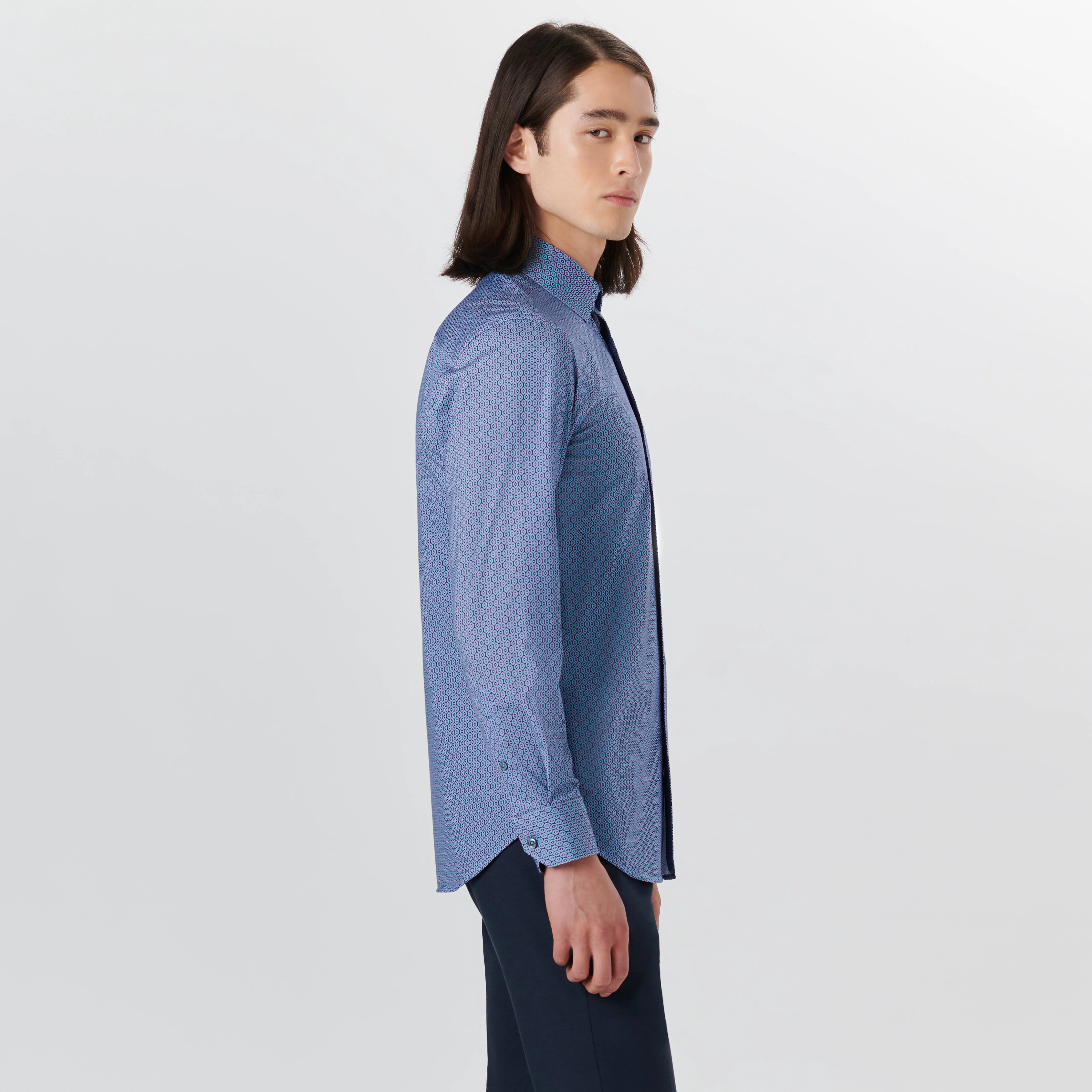 JAMES Beehive Print OoohCotton Shirt sold by Bugatchi product image thumbnail 3