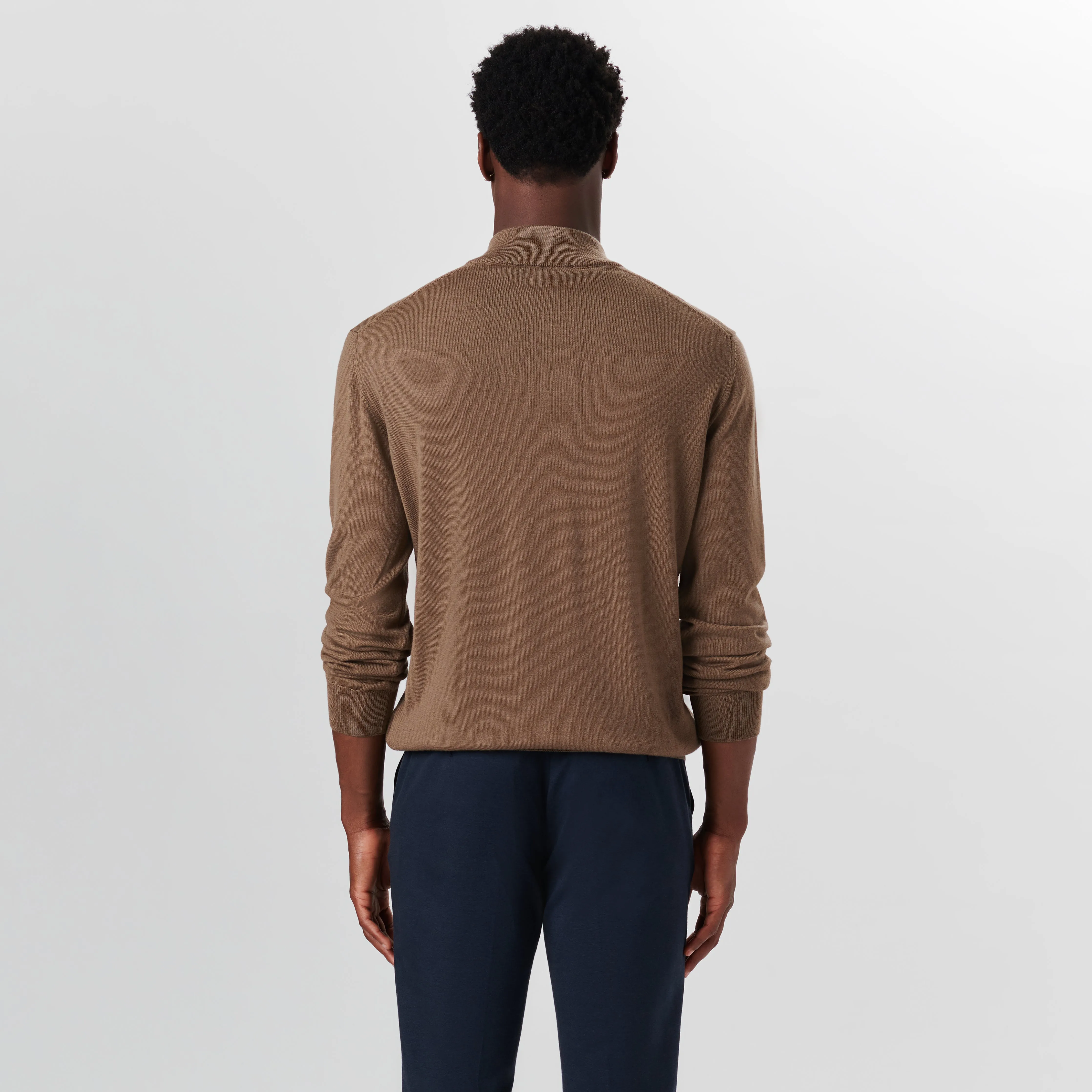 Super Merino Solid Quarter Zip Sweater sold by Bugatchi product image thumbnail 4