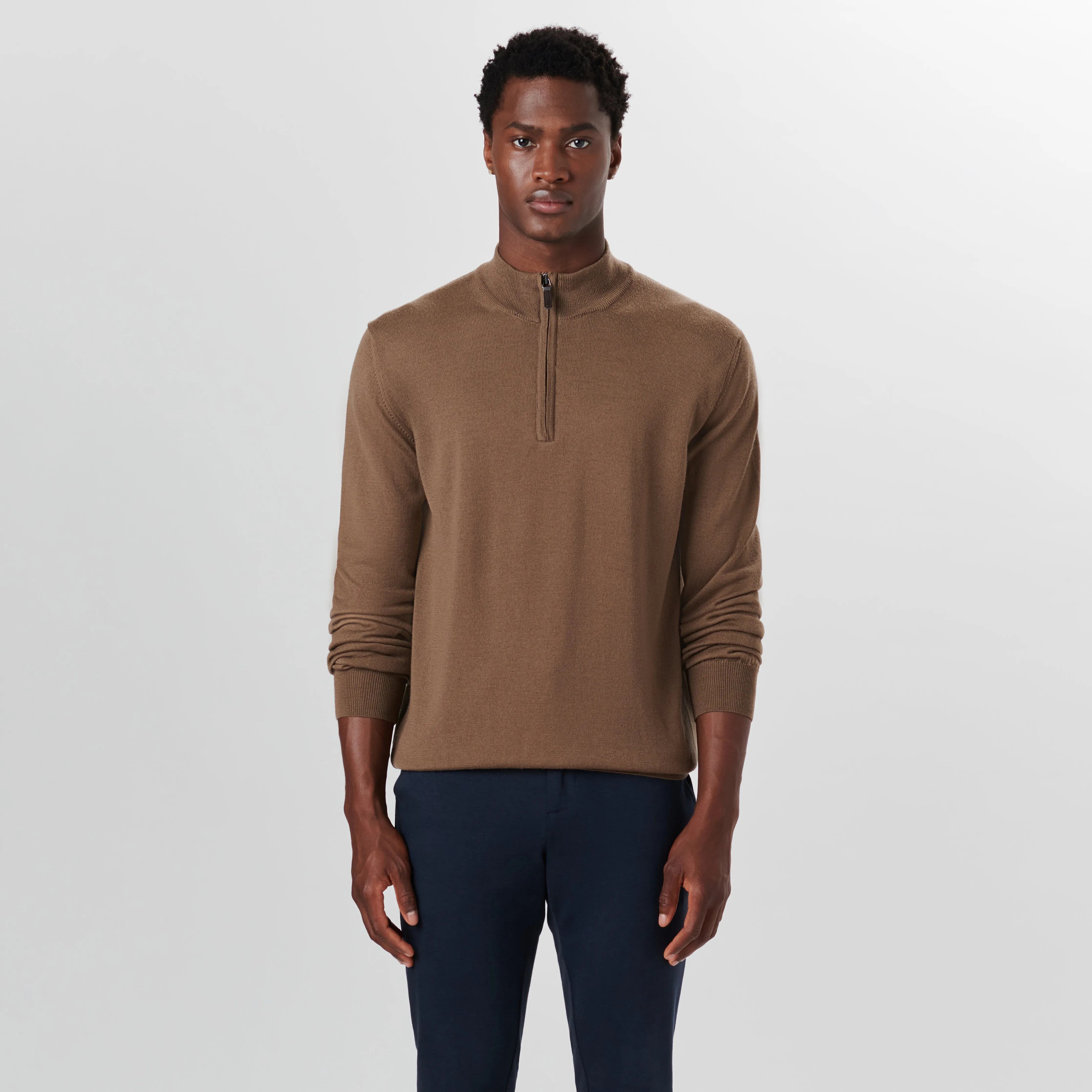 Super Merino Solid Quarter Zip Sweater sold by Bugatchi product image thumbnail 2