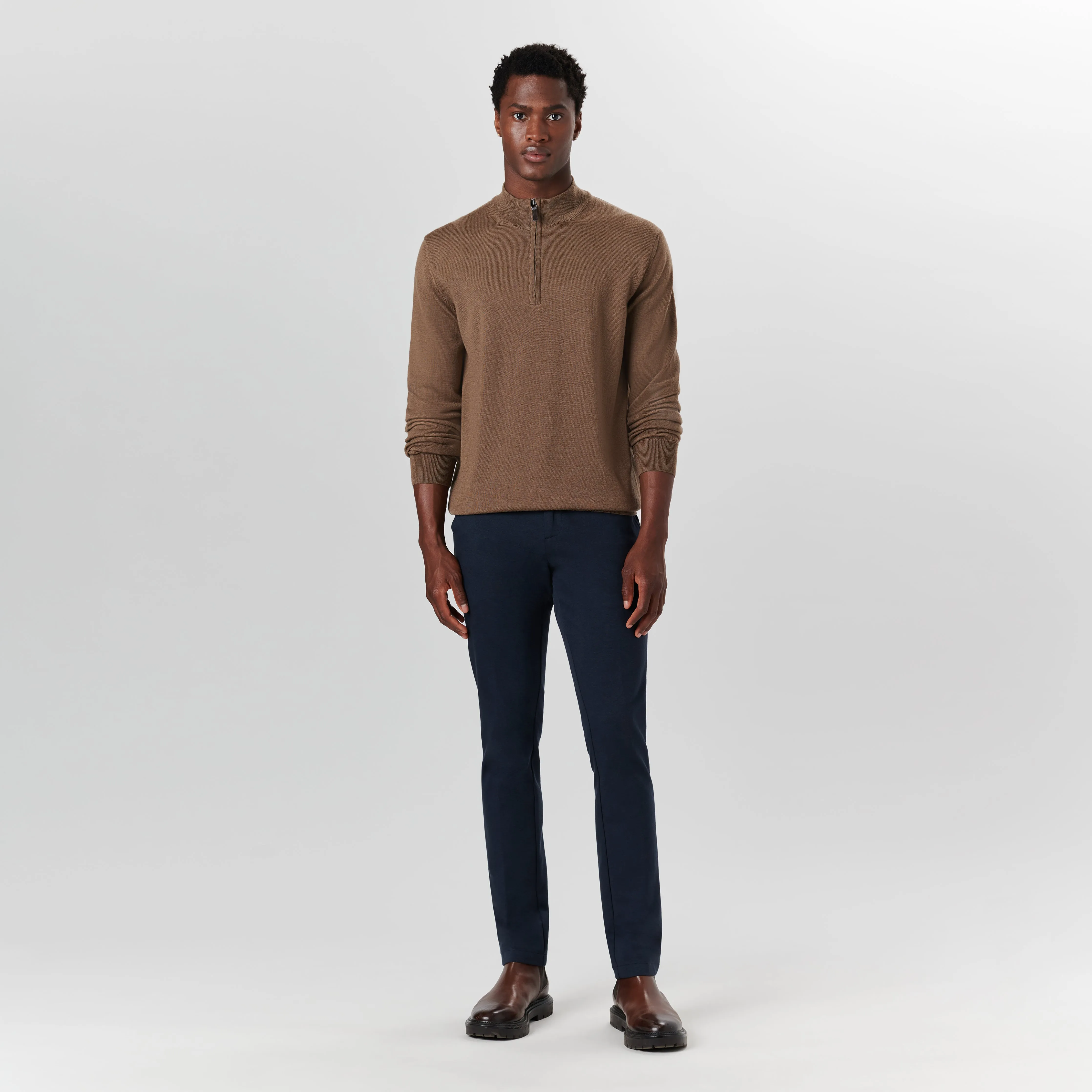 Super Merino Solid Quarter Zip Sweater sold by Bugatchi product image thumbnail 5