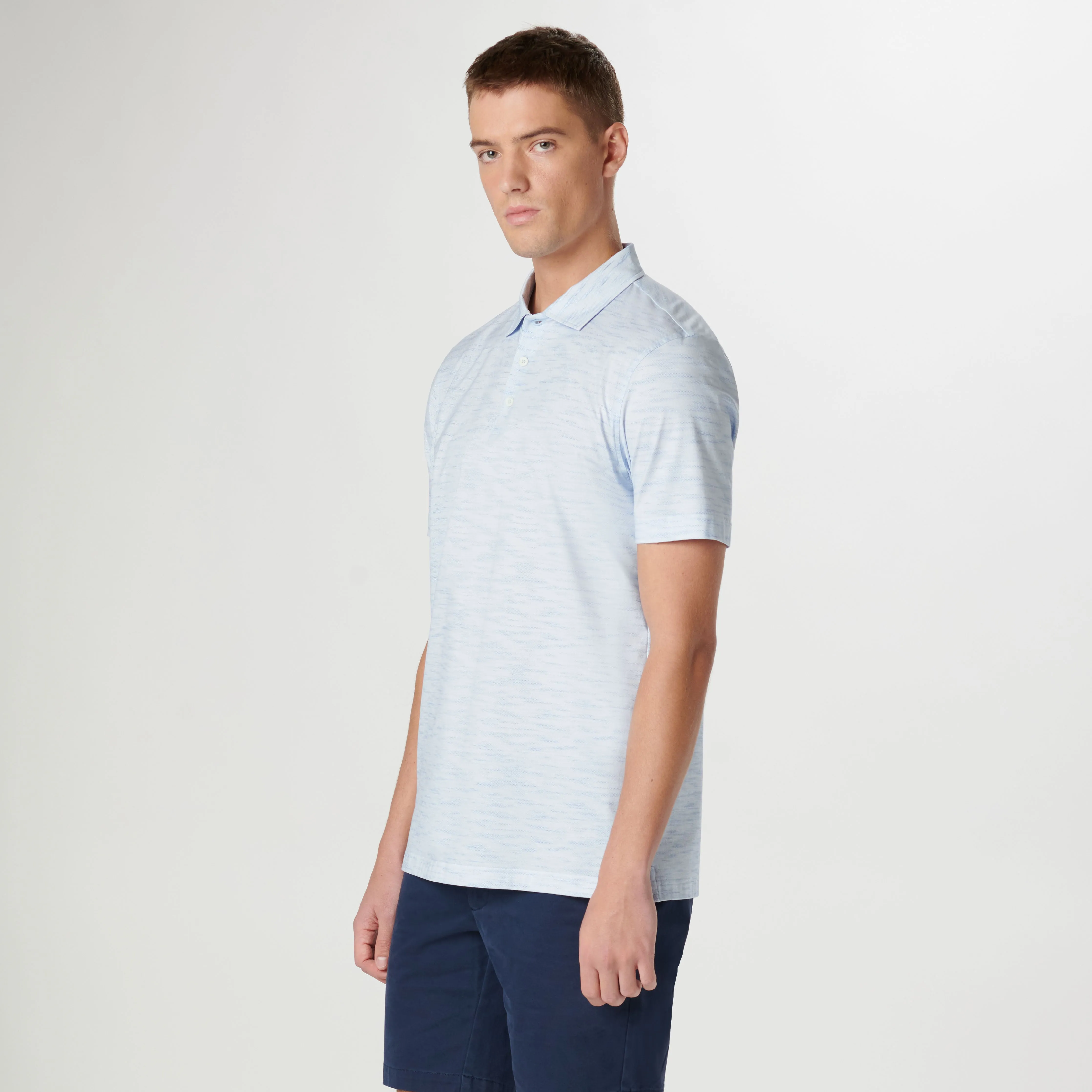 Victor Stitch Print OoohCotton Polo sold by Bugatchi product image thumbnail 3