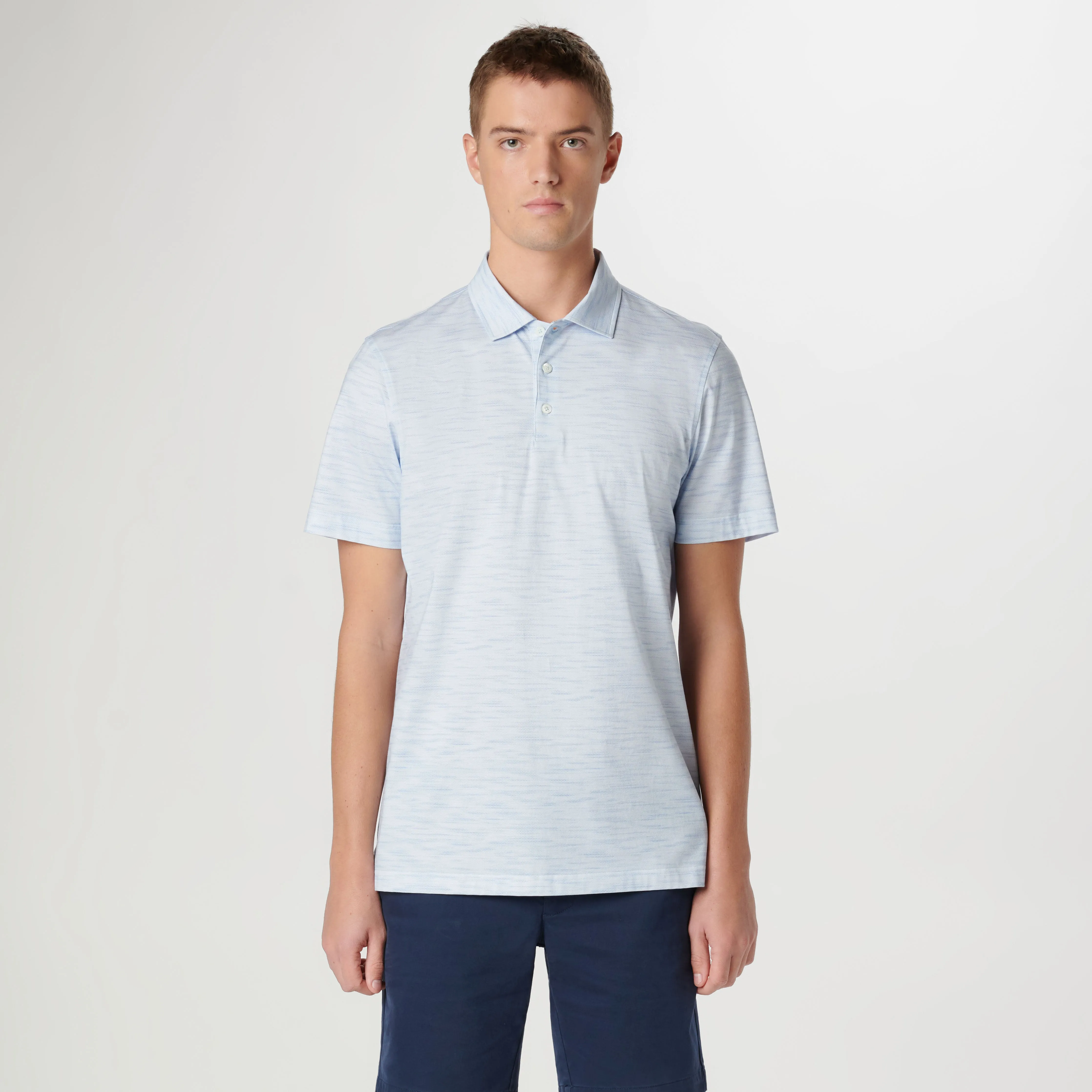 Victor Stitch Print OoohCotton Polo sold by Bugatchi product image thumbnail 2