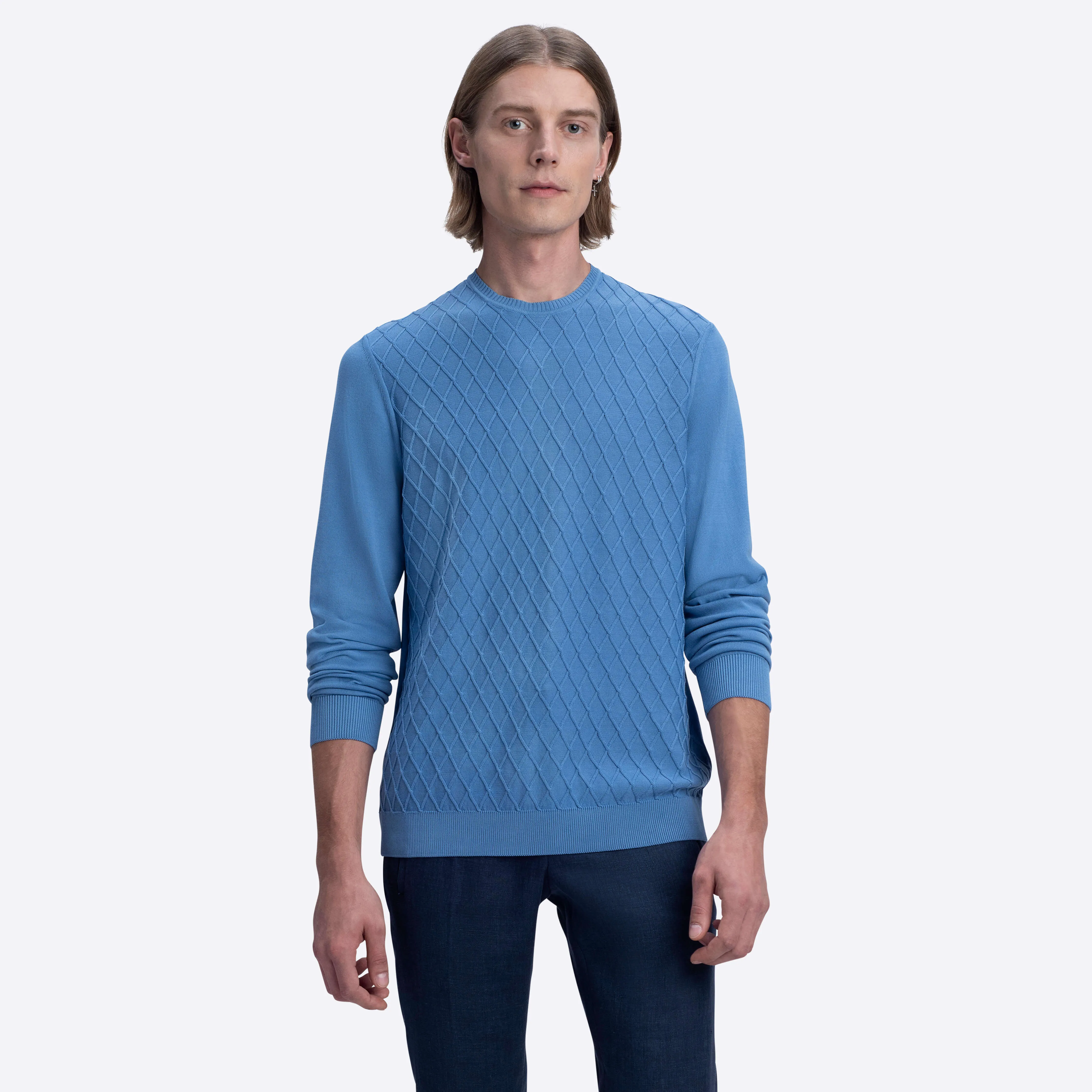 Diamond Crew Neck Sweater sold by Bugatchi product image thumbnail 2