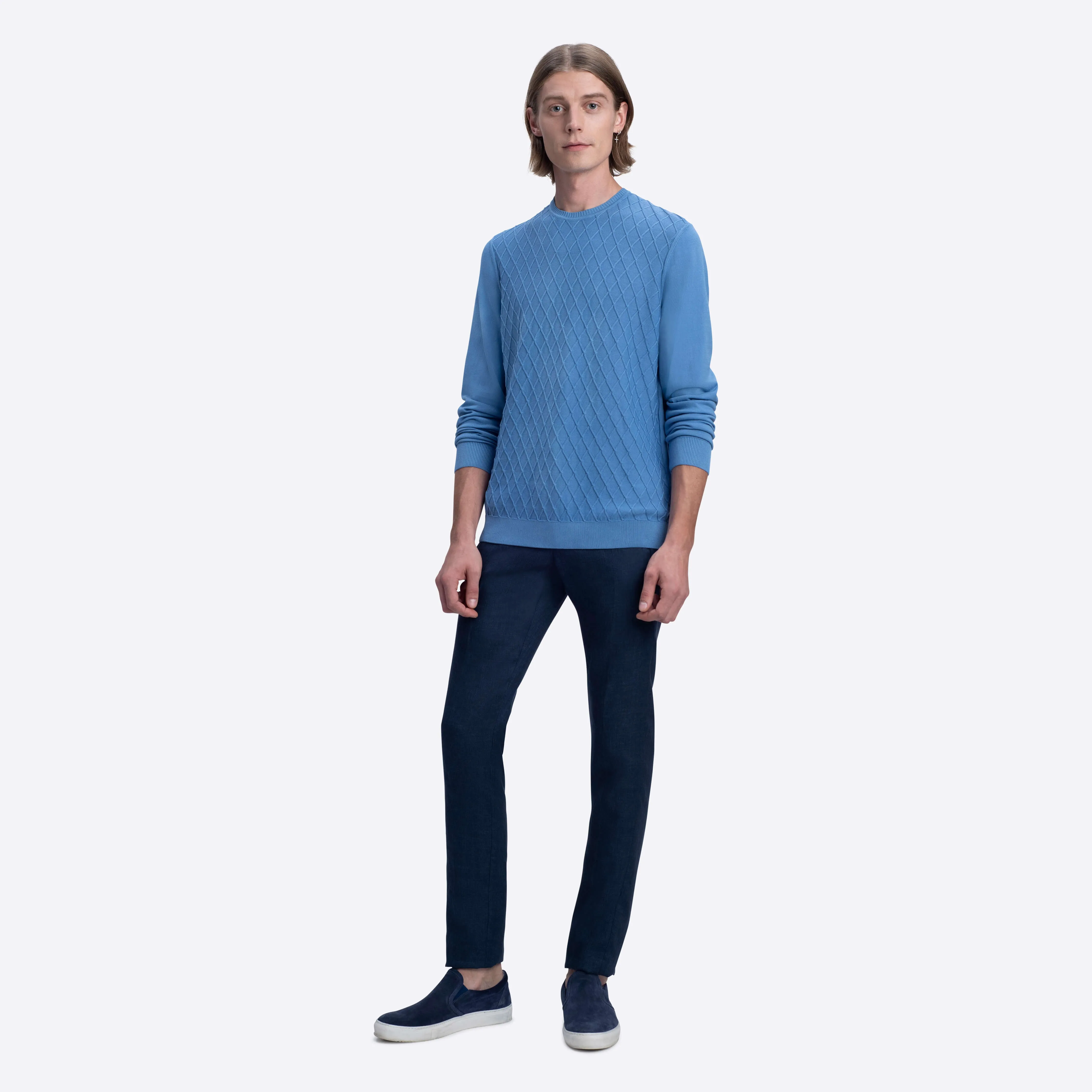 Diamond Crew Neck Sweater sold by Bugatchi product image thumbnail 5