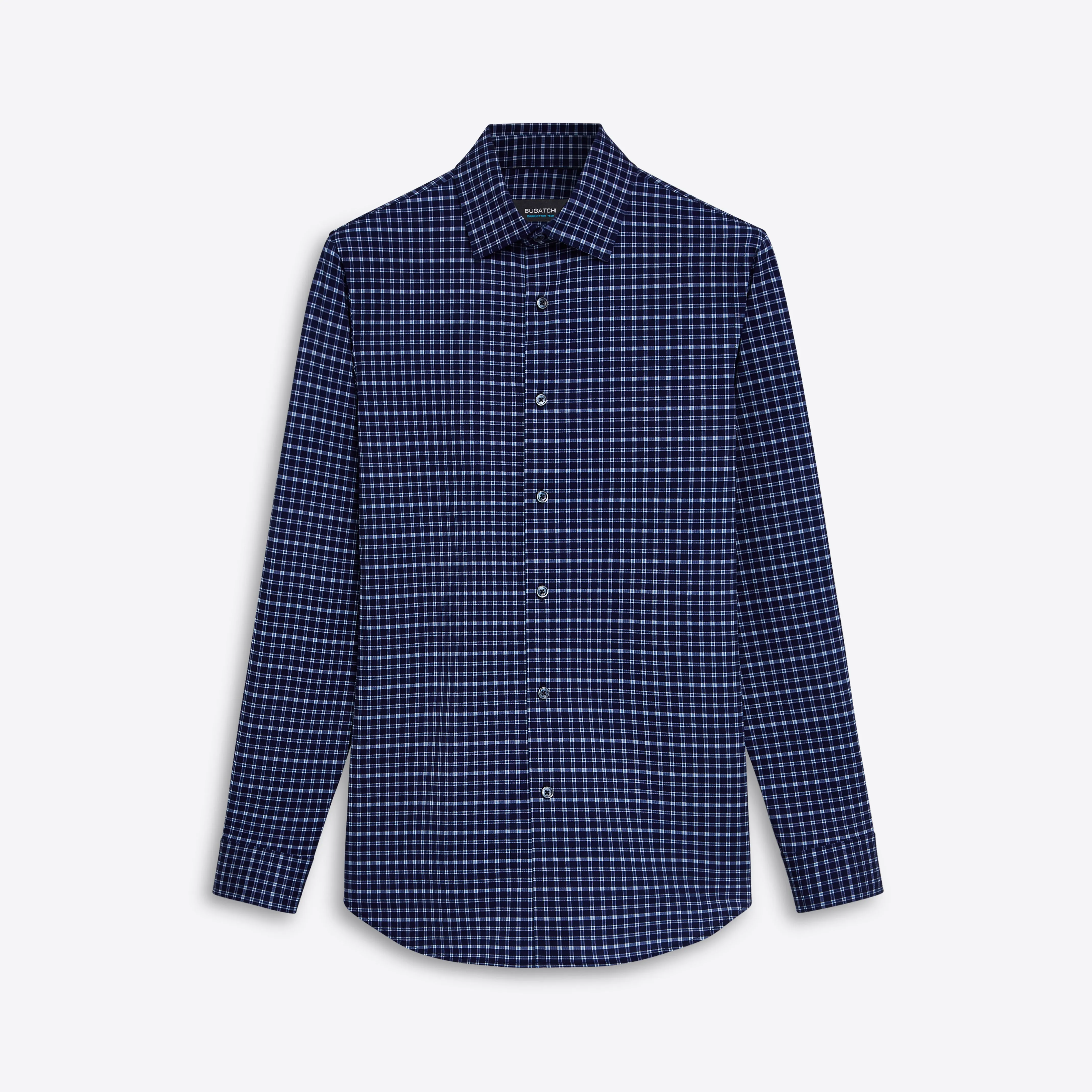 JAMES Plaid Check OoohCotton Twill Shirt sold by Bugatchi