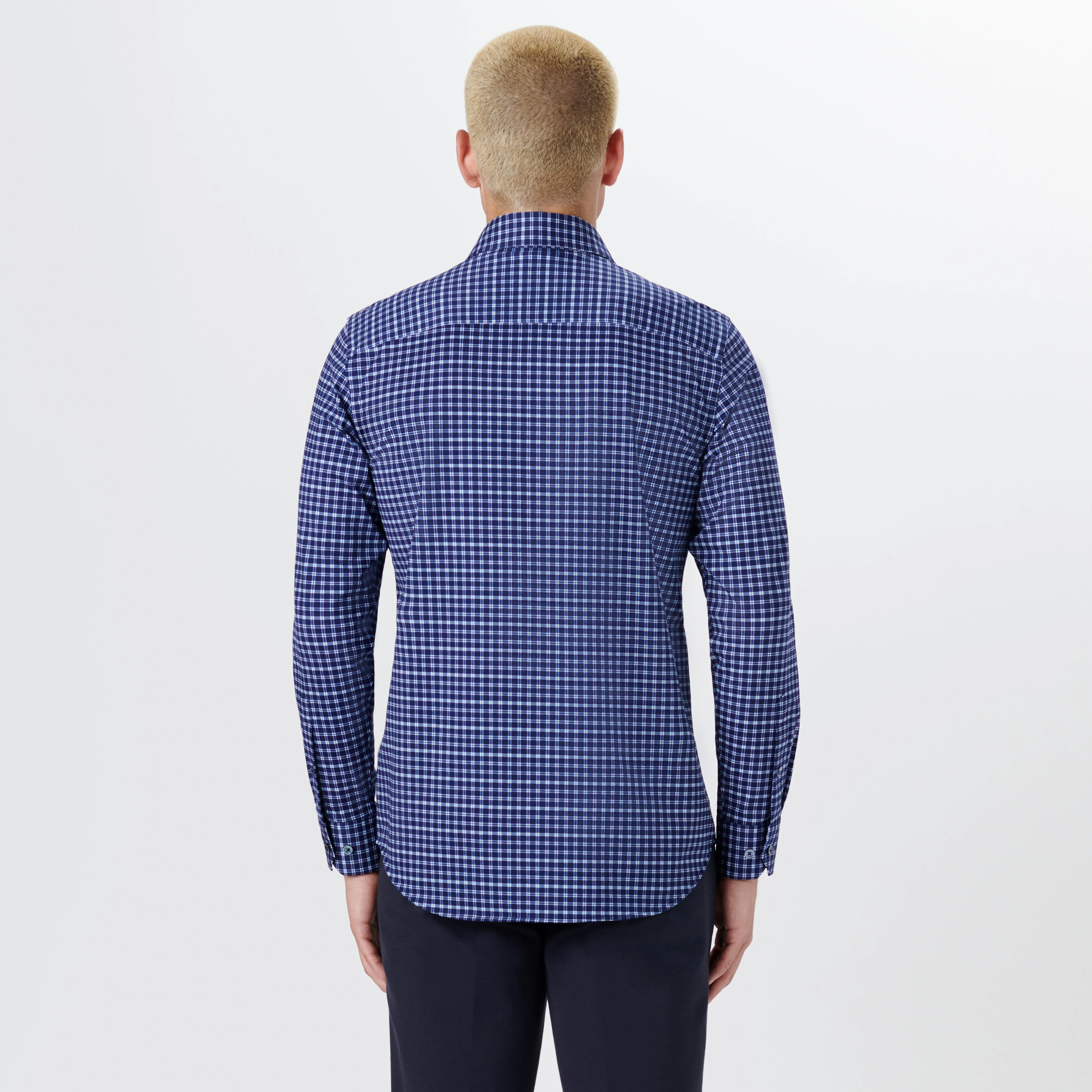 JAMES Plaid Check OoohCotton Twill Shirt sold by Bugatchi product image thumbnail 4