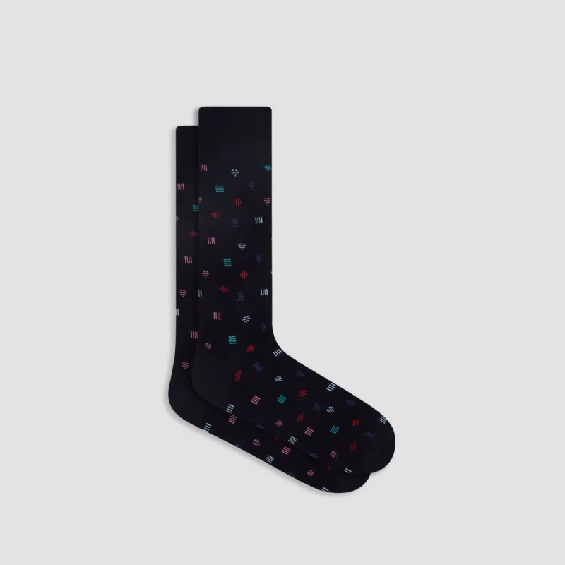 Geometric Mid-Calf Socks sold by Bugatchi