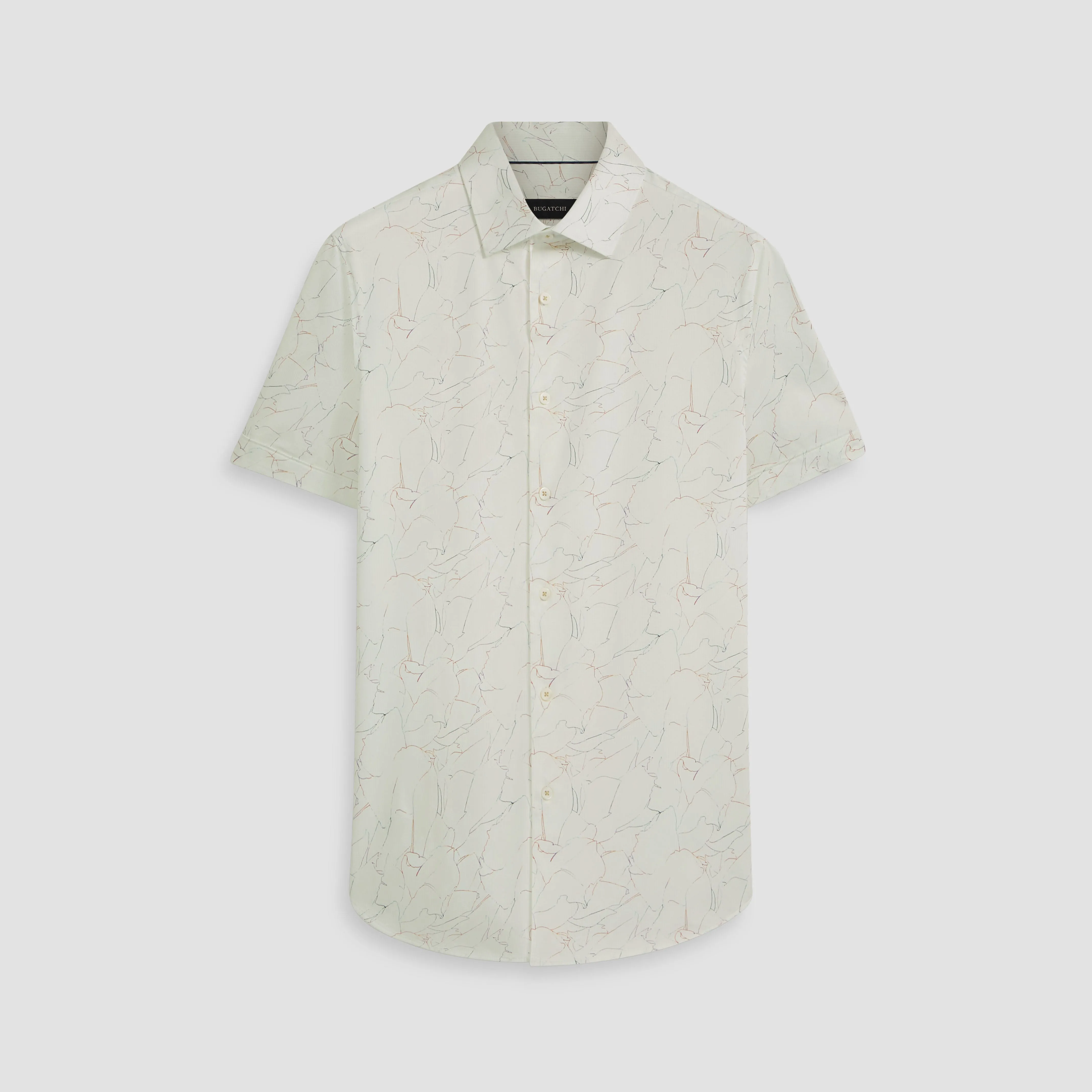 Miles Abstract OoohCotton Short Sleeve Shirt sold by Bugatchi