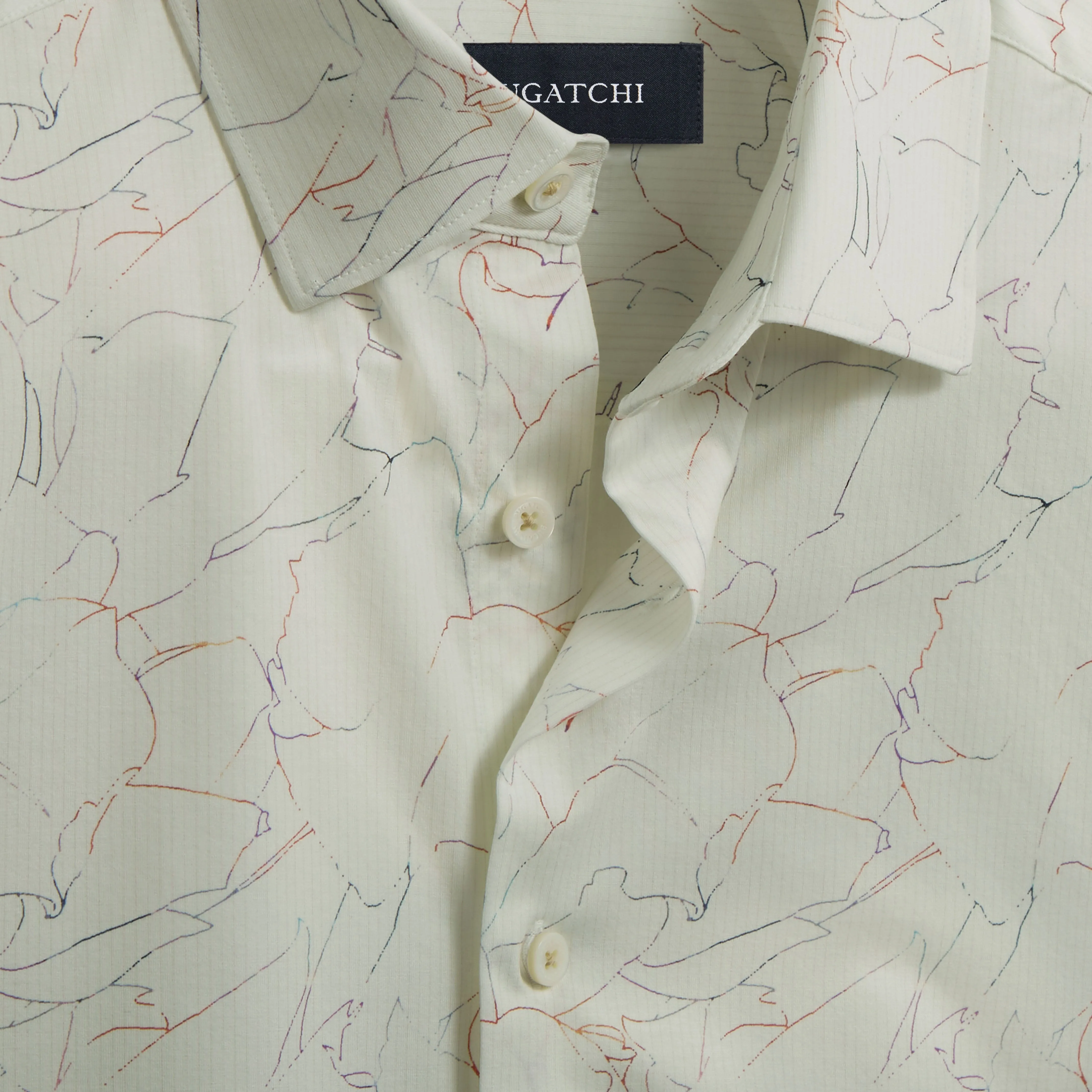 Miles Abstract OoohCotton Short Sleeve Shirt sold by Bugatchi product image thumbnail 2