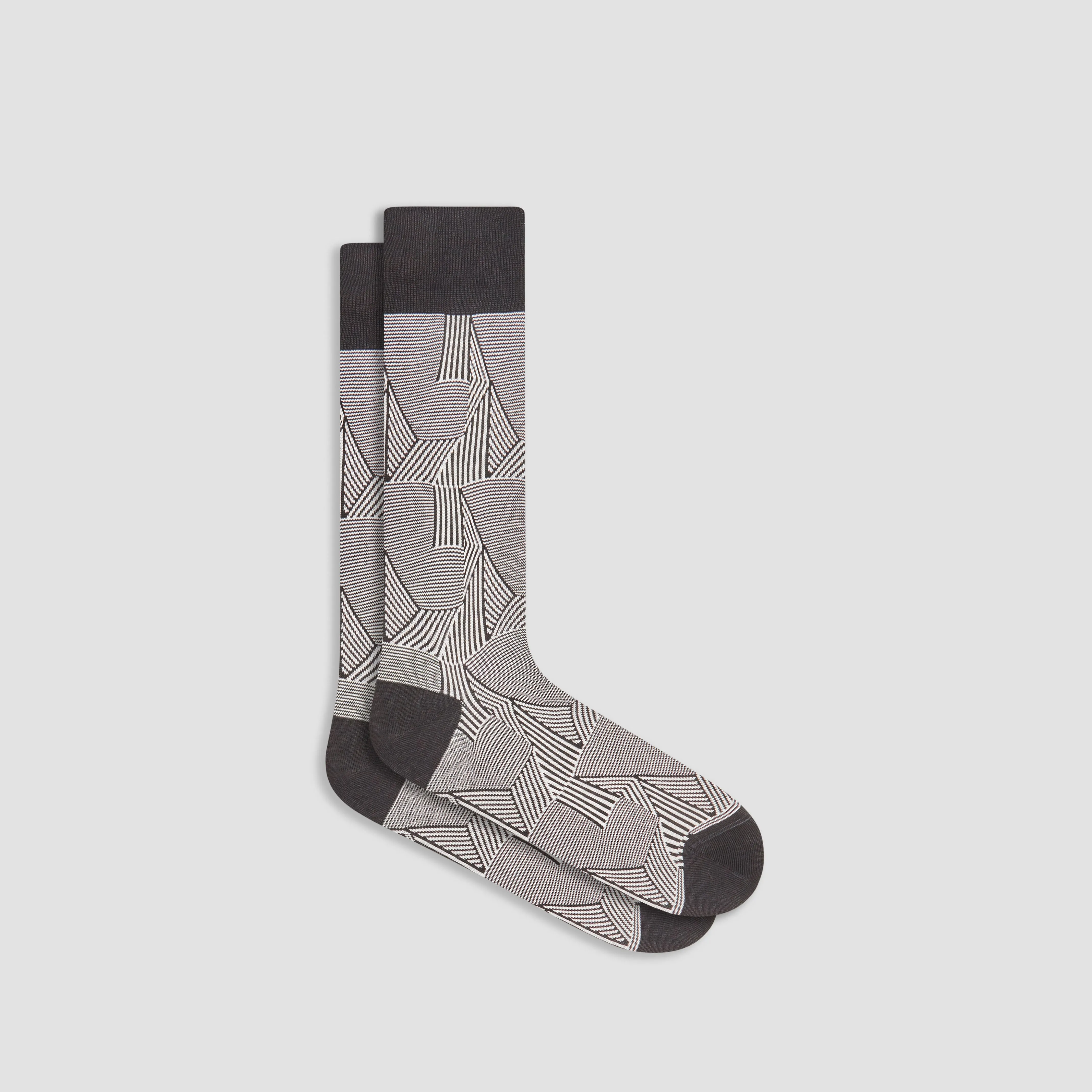 Striped Collage Mid-Calf Socks sold by Bugatchi