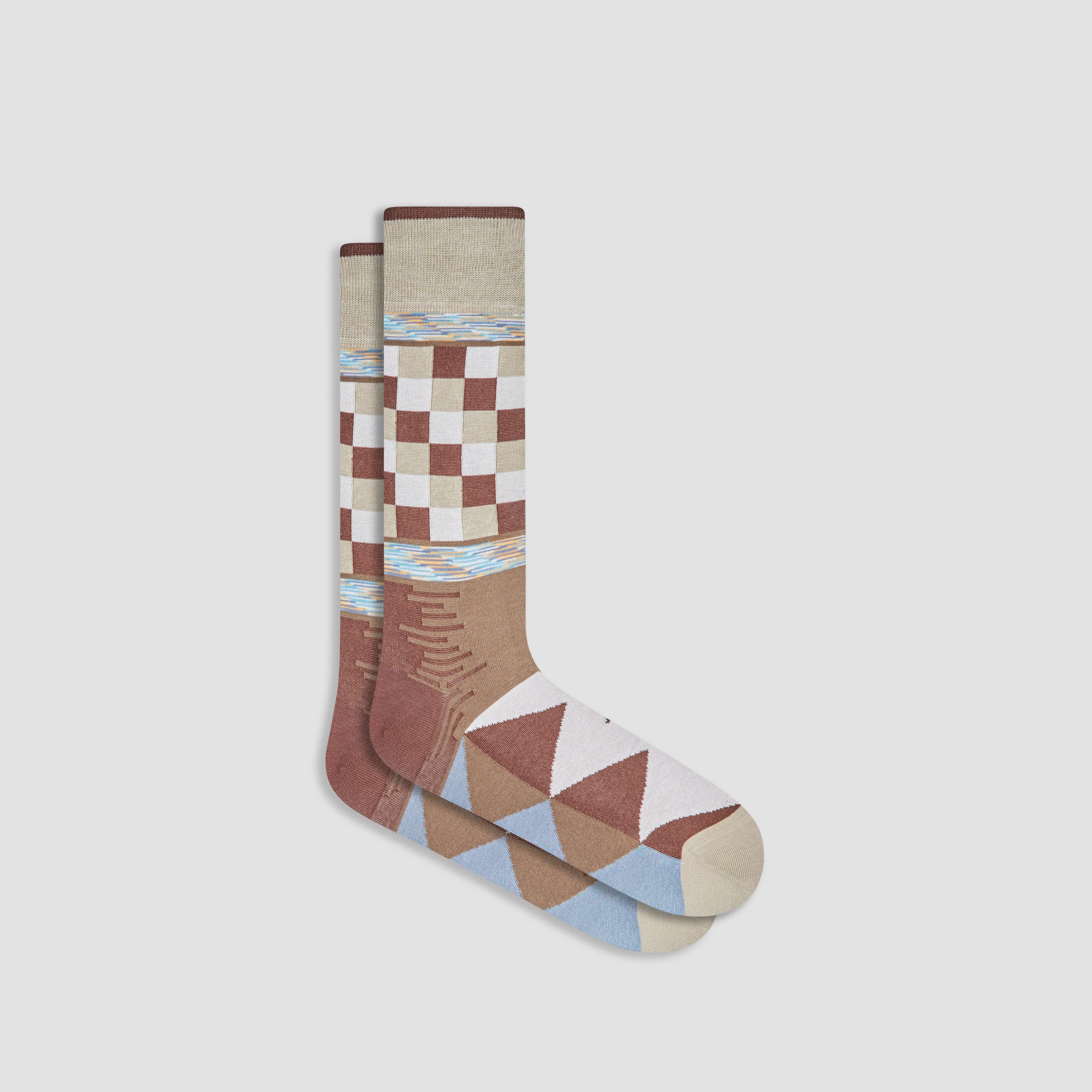 Geometric Mid-Calf Socks sold by Bugatchi