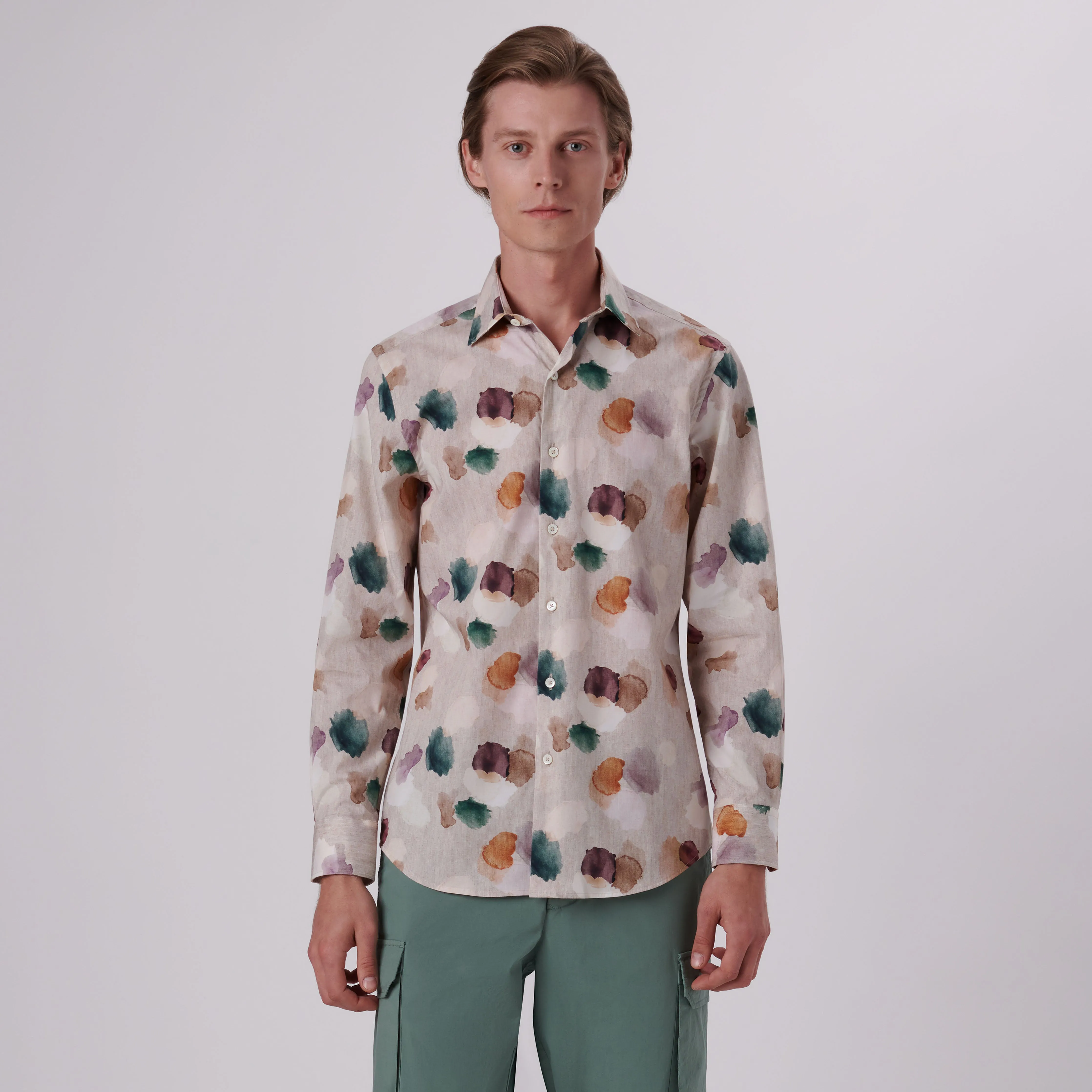 Julian Abstract Print Shirt sold by Bugatchi product image thumbnail 2