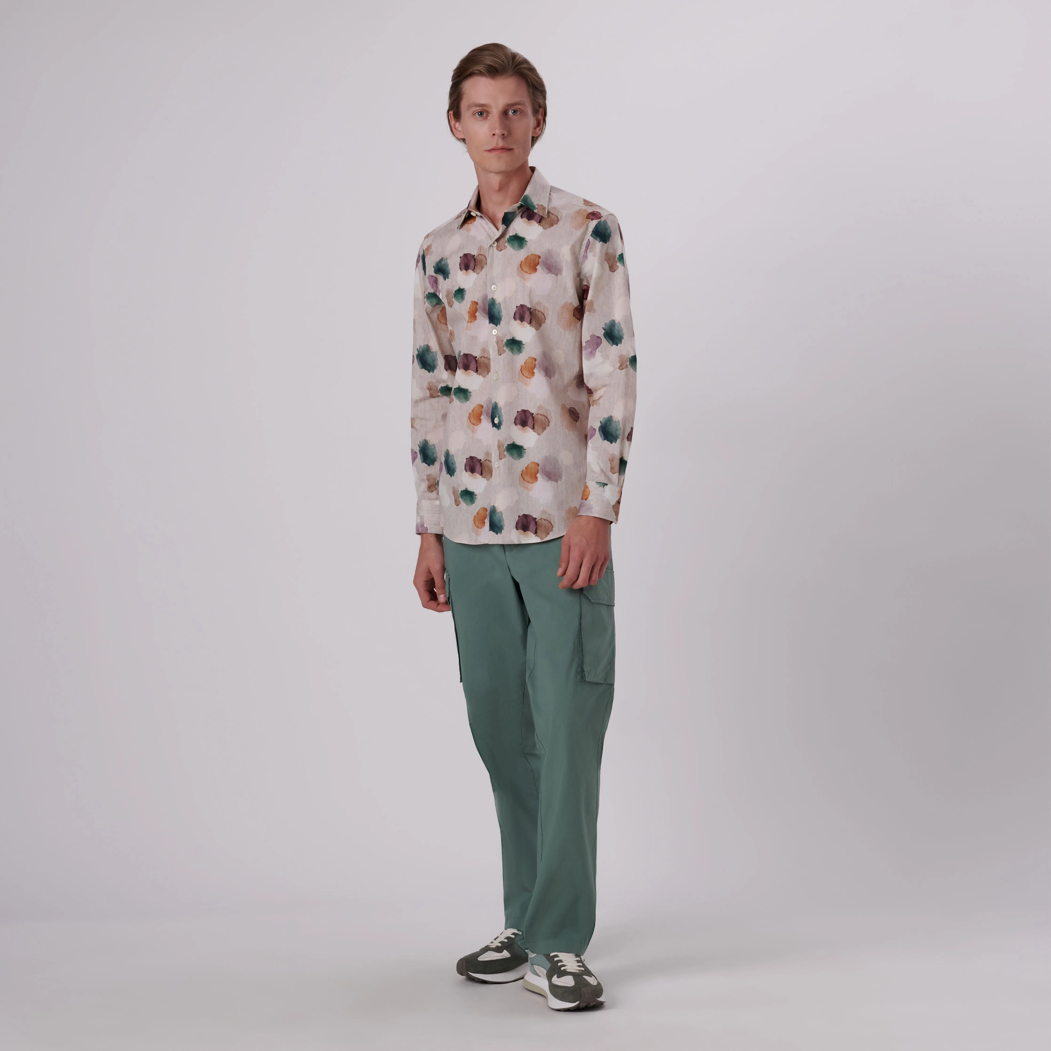 Julian Abstract Print Shirt sold by Bugatchi product image thumbnail 5