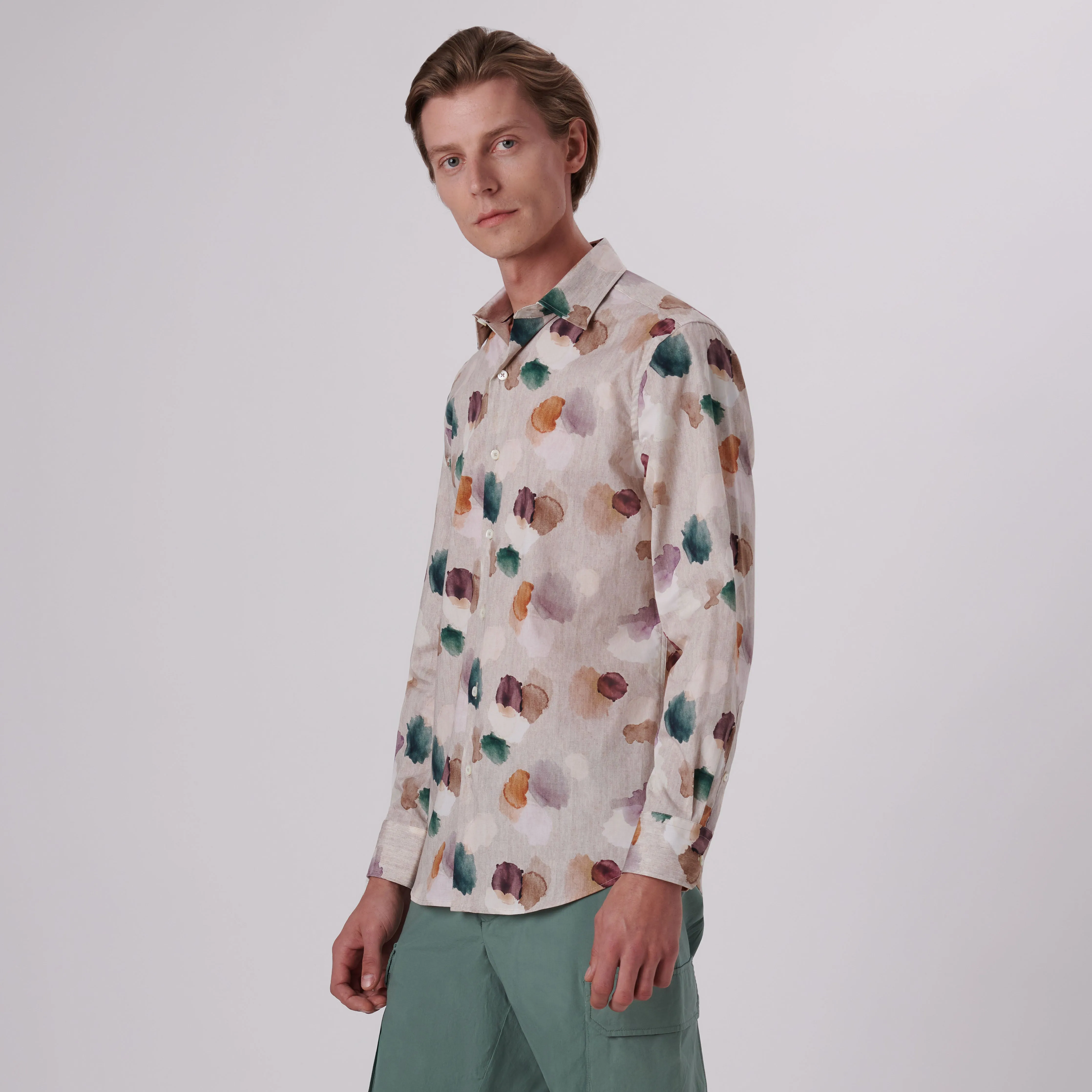 Julian Abstract Print Shirt sold by Bugatchi product image thumbnail 3