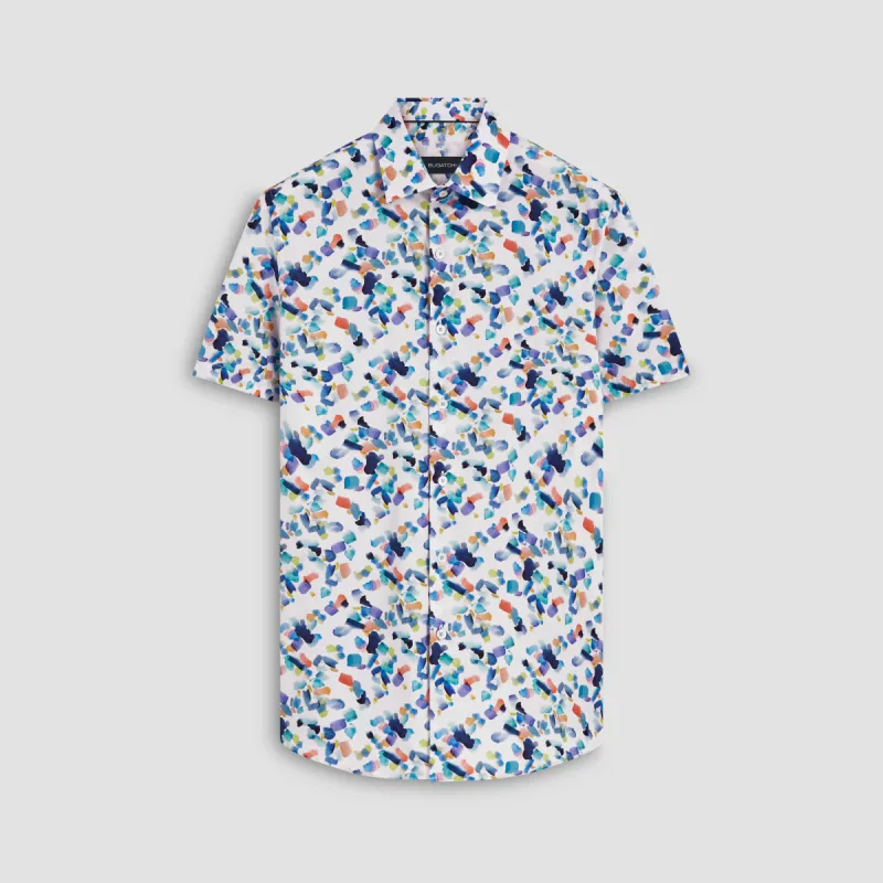 Orson Abstract Print Short Sleeve Shirt sold by Bugatchi