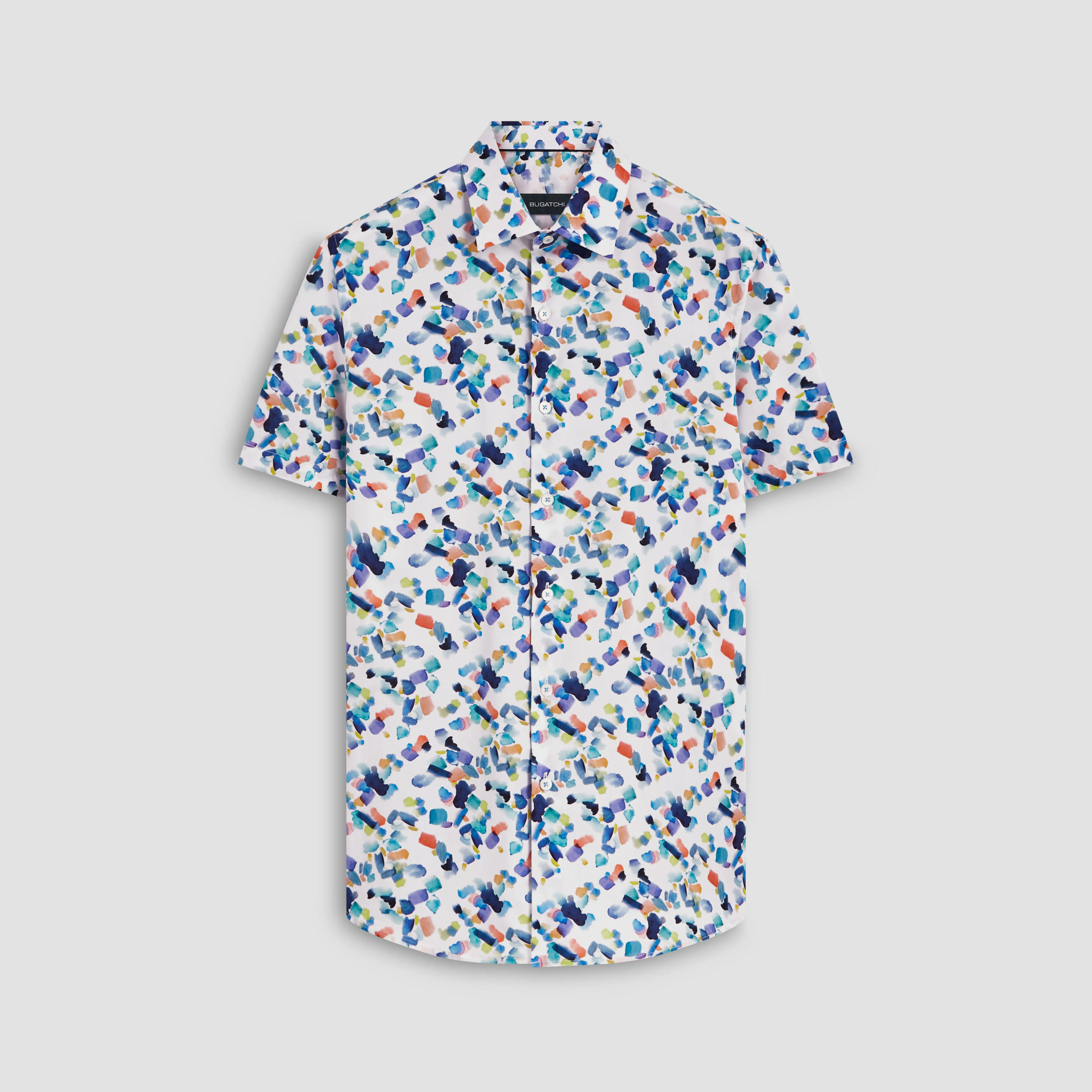 Orson Abstract Print Short Sleeve Shirt sold by Bugatchi