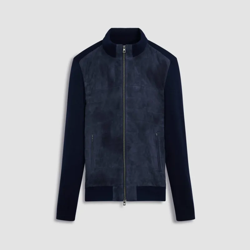 Suede and Wool Sweater Jacket sold by Bugatchi