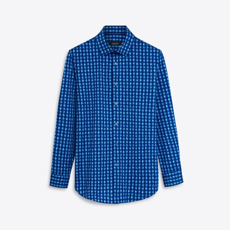 JAMES Gingham Check OoohCotton Shirt sold by Bugatchi