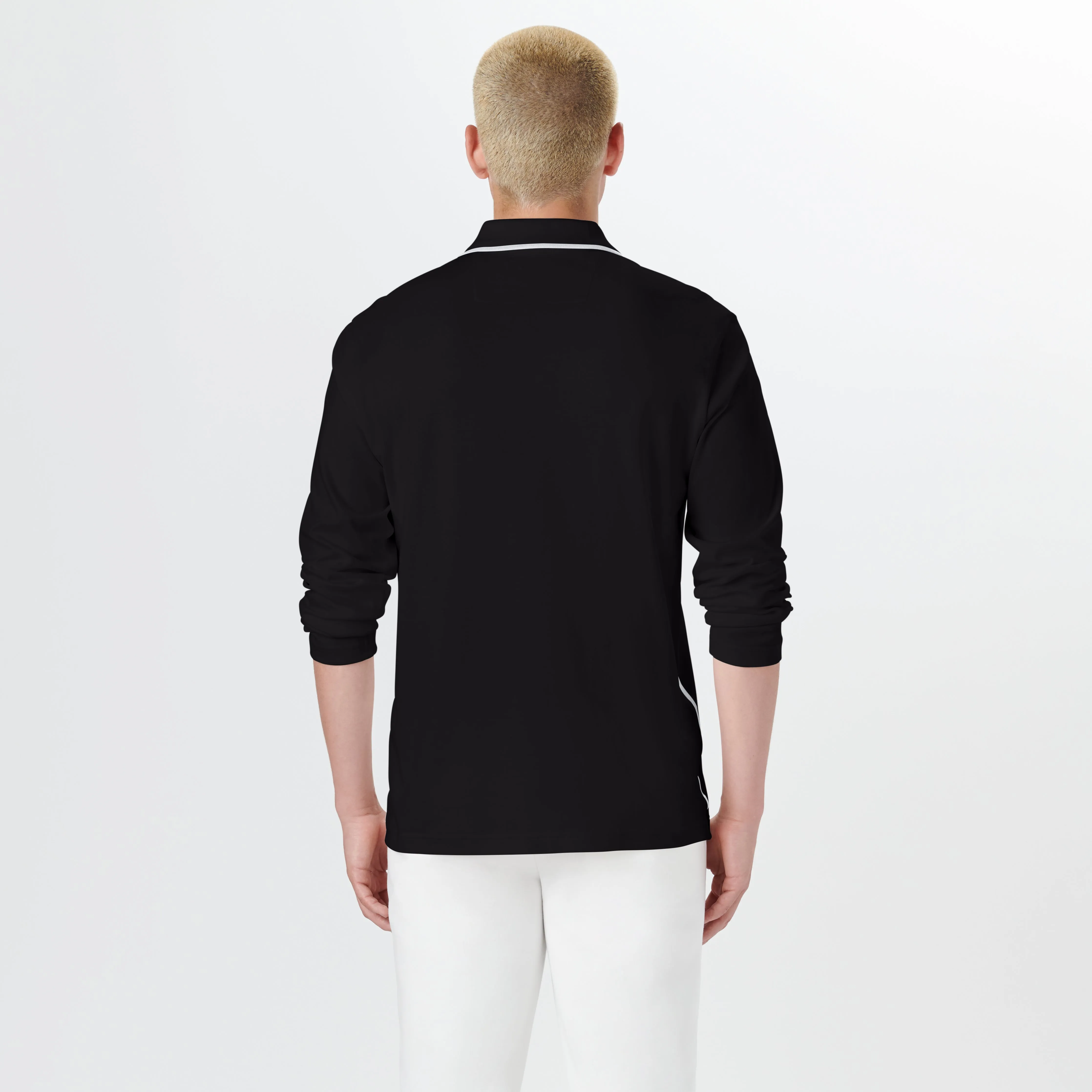 Long Sleeve Quarter Zip Polo sold by Bugatchi product image thumbnail 4