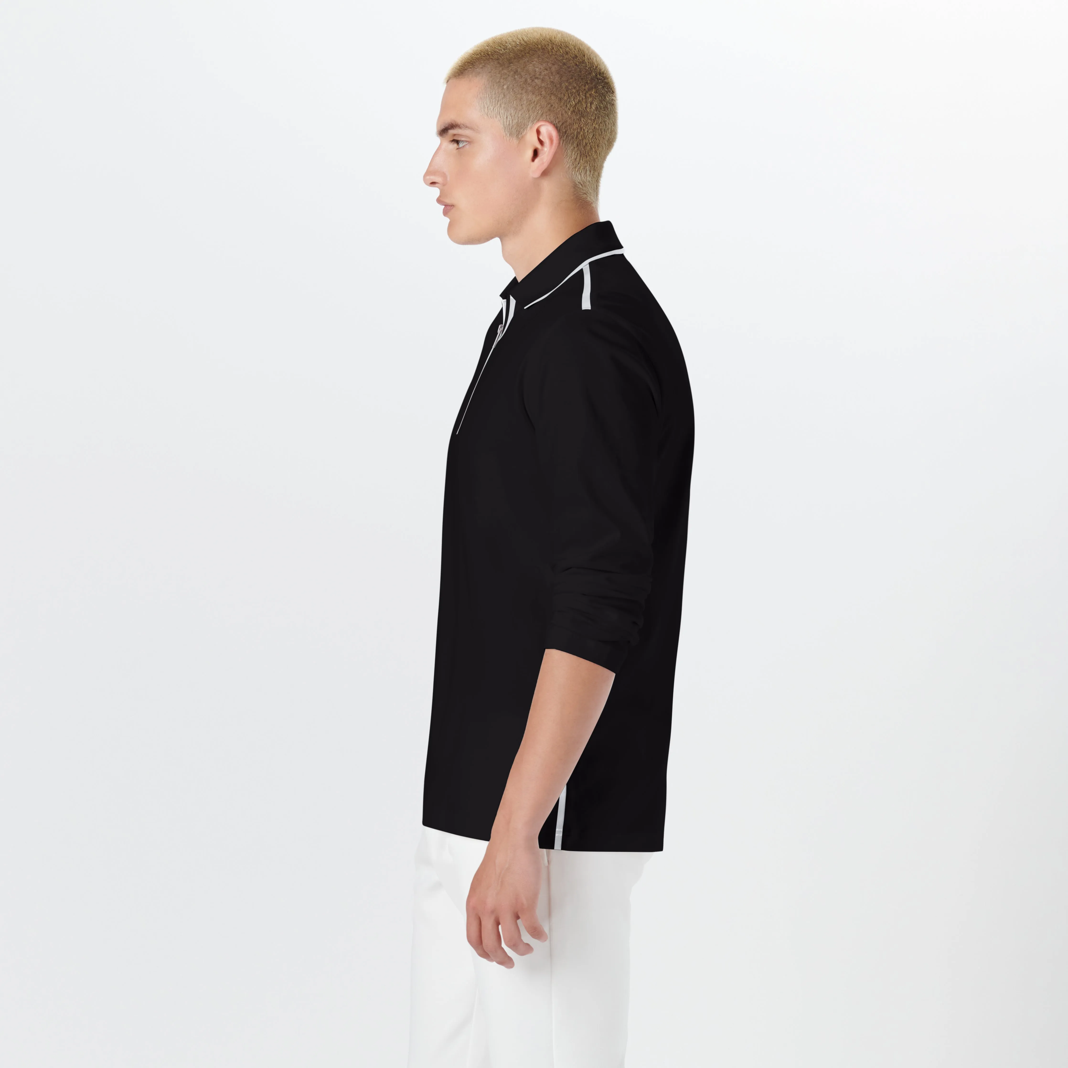 Long Sleeve Quarter Zip Polo sold by Bugatchi product image thumbnail 3