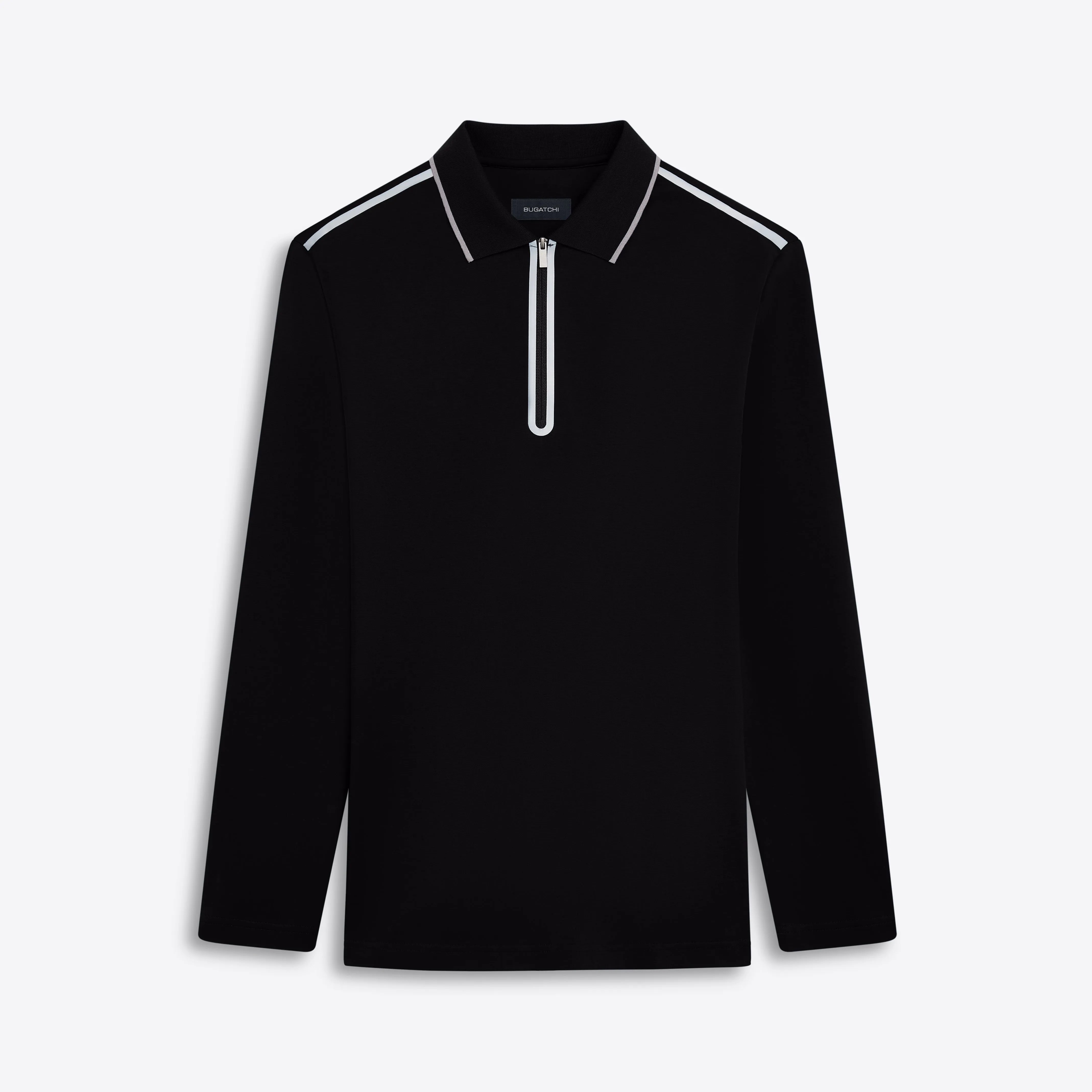 Long Sleeve Quarter Zip Polo sold by Bugatchi