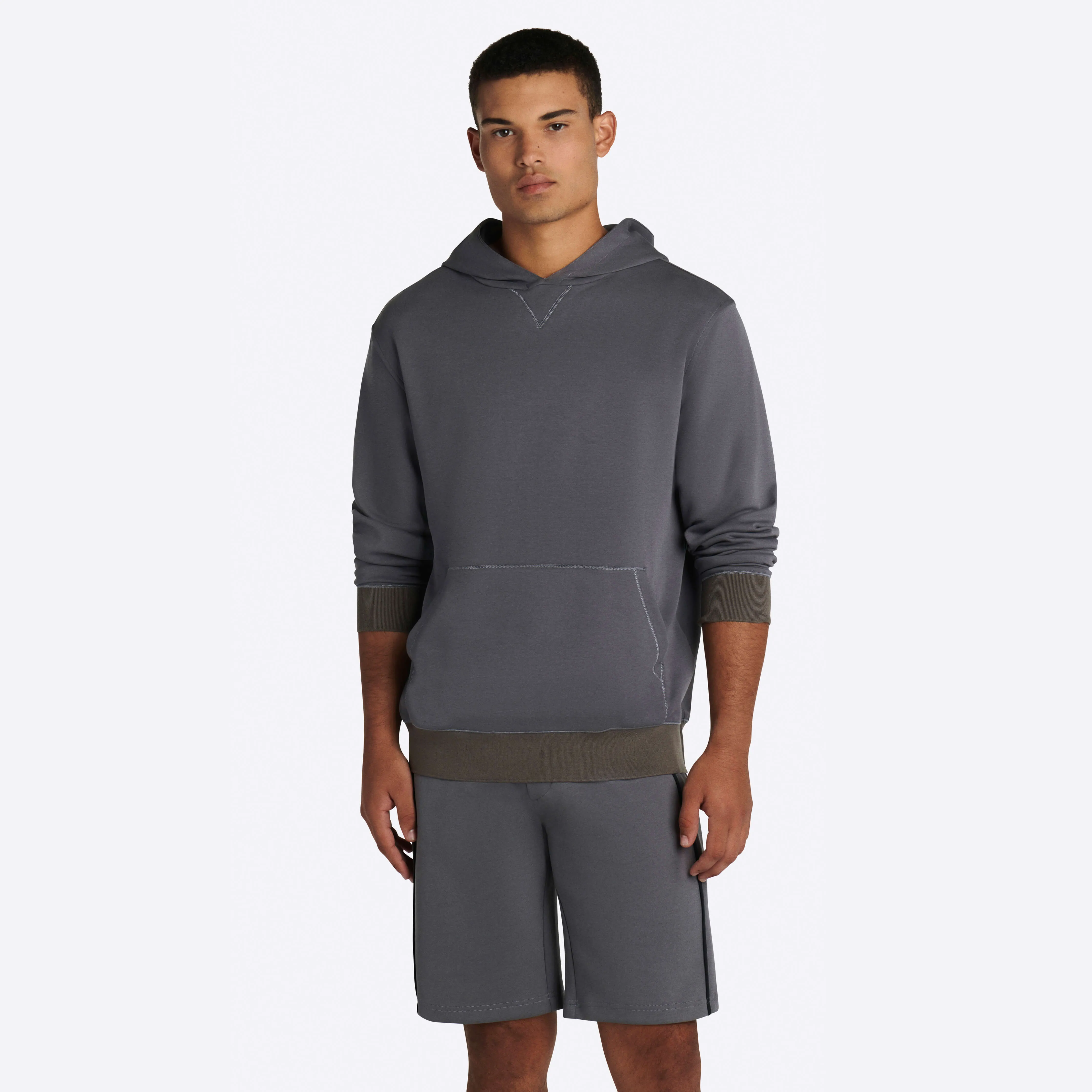 COMFORT Solid Sweatshirt with Hood sold by Bugatchi product image thumbnail 3