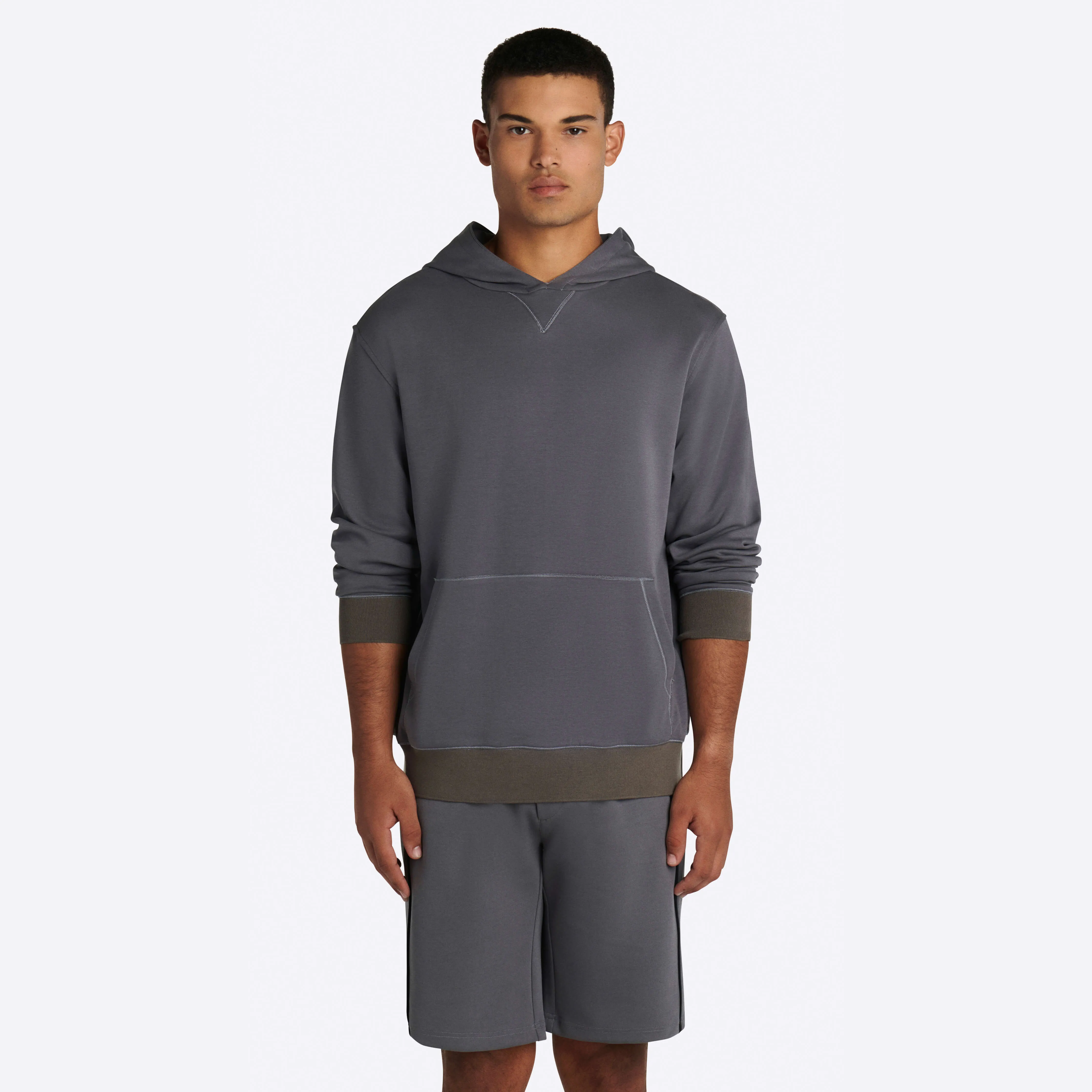 COMFORT Solid Sweatshirt with Hood sold by Bugatchi product image thumbnail 2