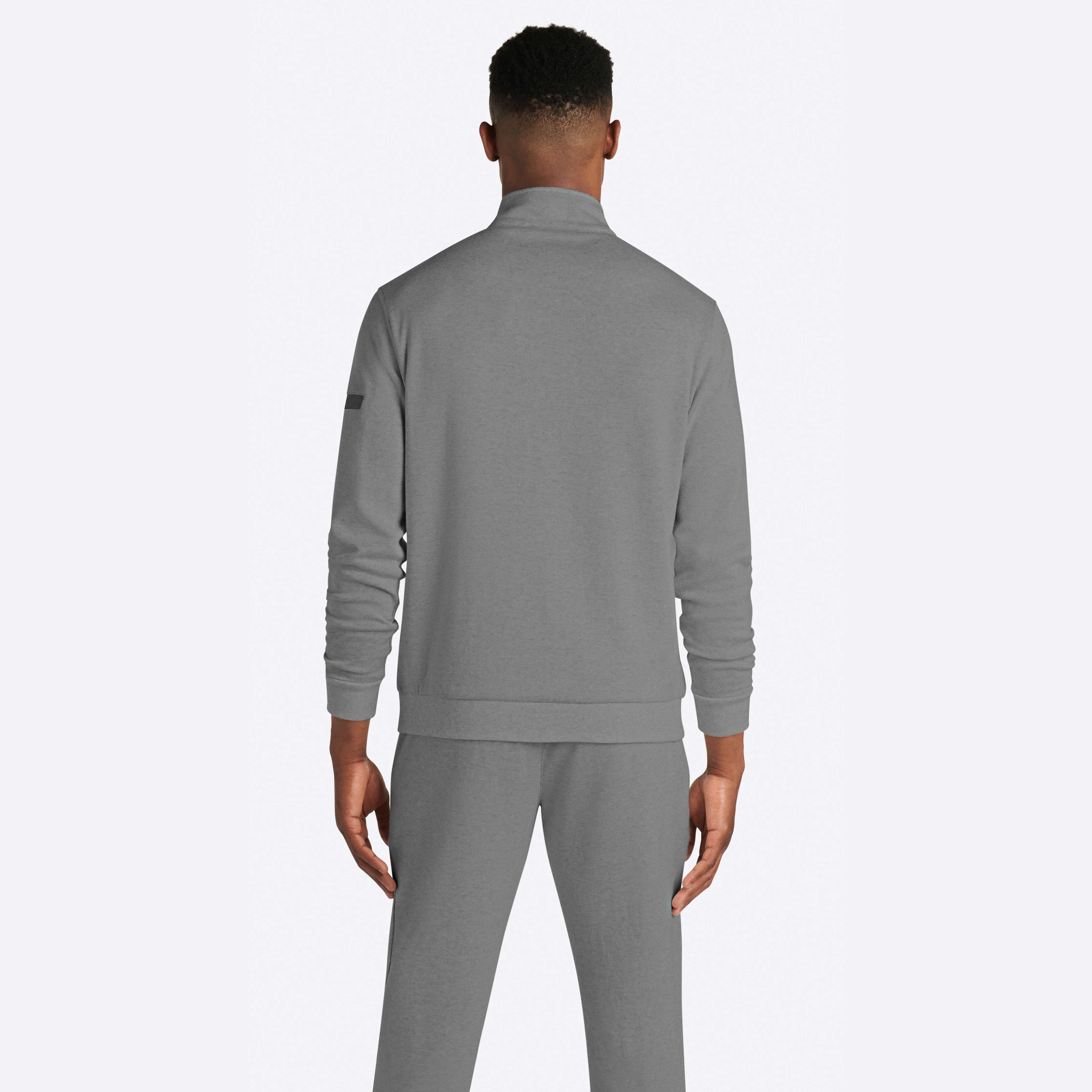 COMFORT Solid Heather Quarter Zip Mock Neck Pullover sold by Bugatchi product image thumbnail 4
