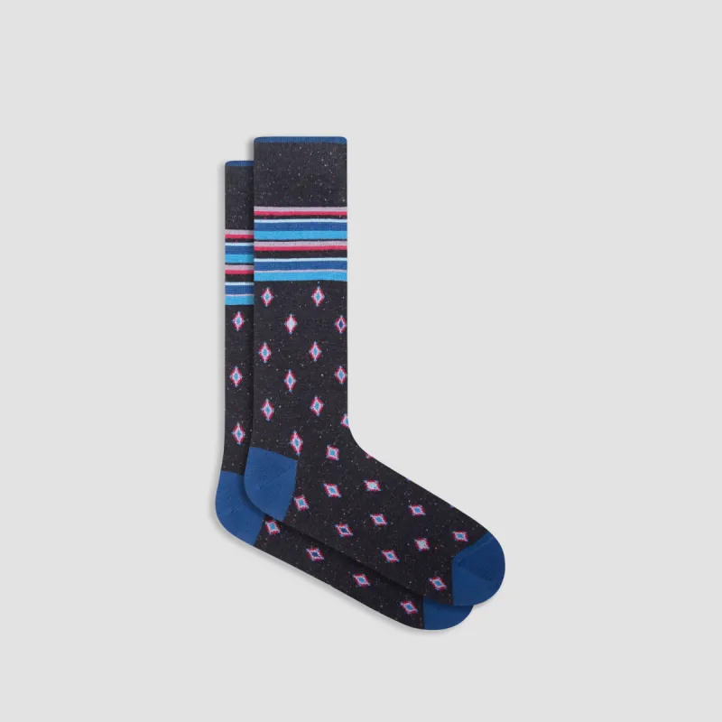 Geometric Mid-Calf Socks sold by Bugatchi