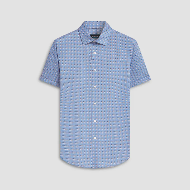 Miles Abstract Print OoohCotton Short Sleeve Shirt sold by Bugatchi