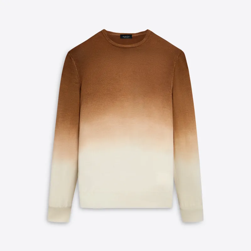 Crew Neck Dip Dyed Ombre Sweater sold by Bugatchi