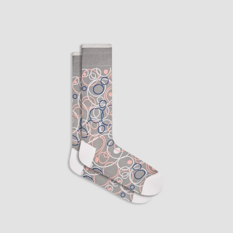 Abstract Mid-Calf Socks sold by Bugatchi