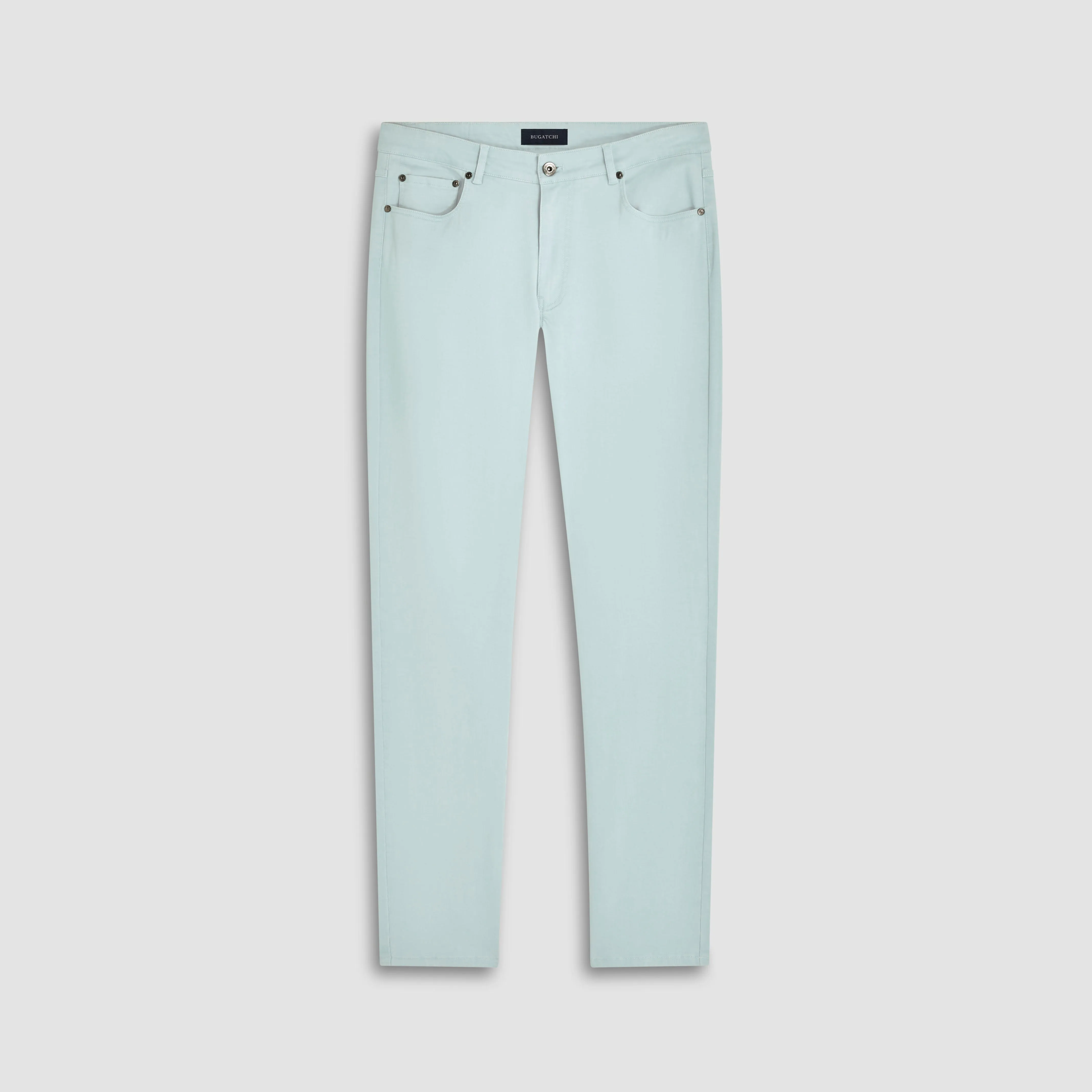 Preston Solid Five Pocket Pant sold by Bugatchi