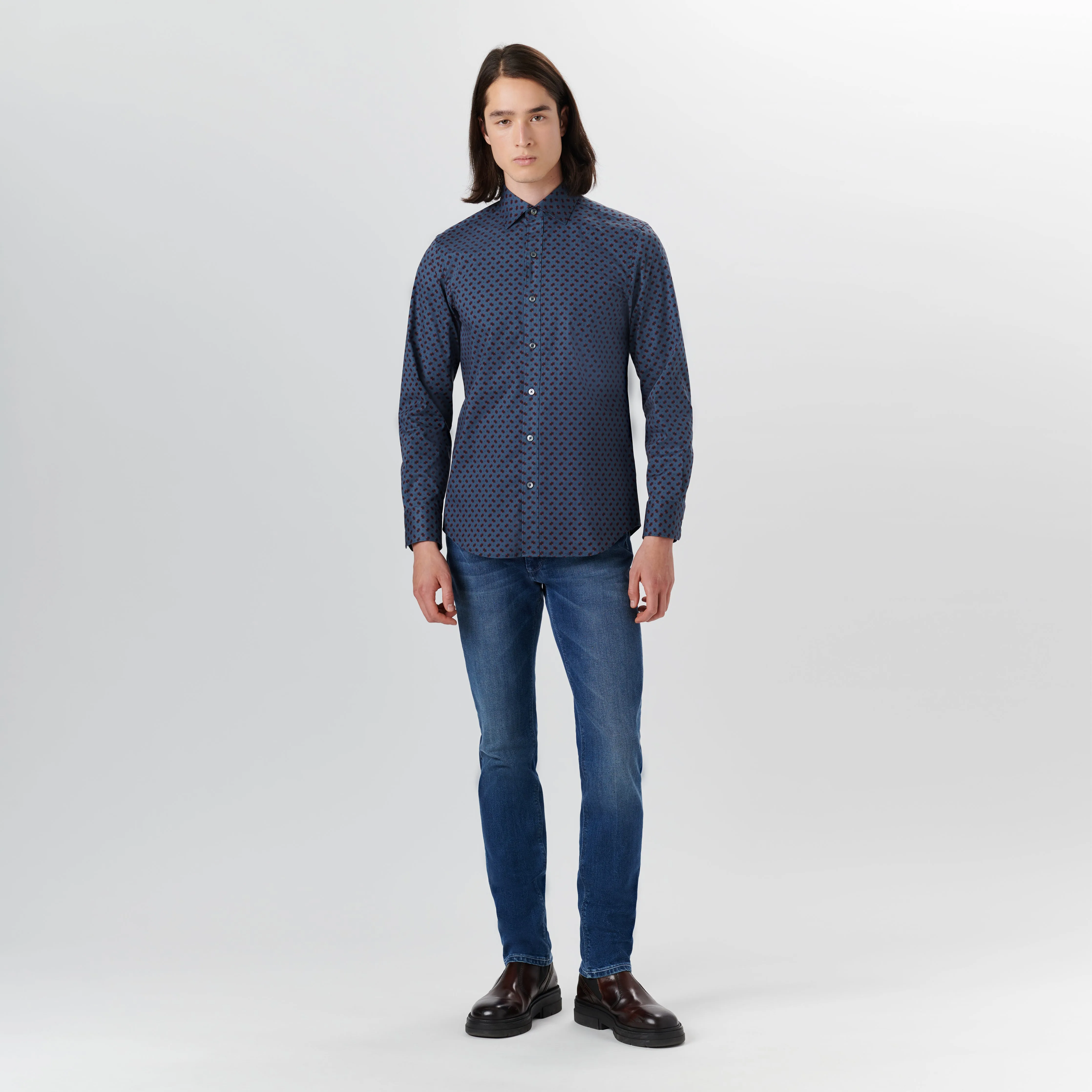 AXEL Geometric Print Shirt sold by Bugatchi product image thumbnail 5