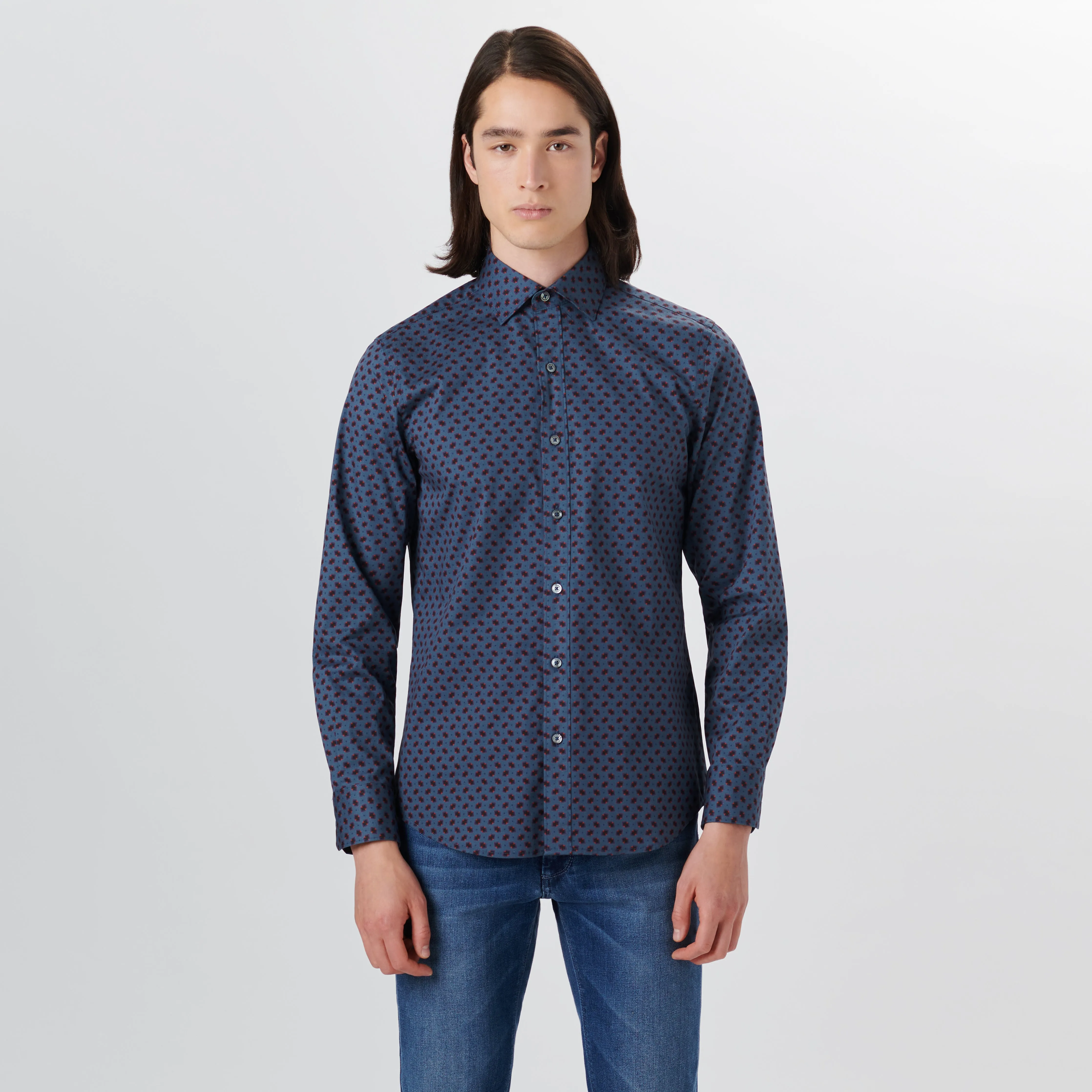 AXEL Geometric Print Shirt sold by Bugatchi product image thumbnail 2