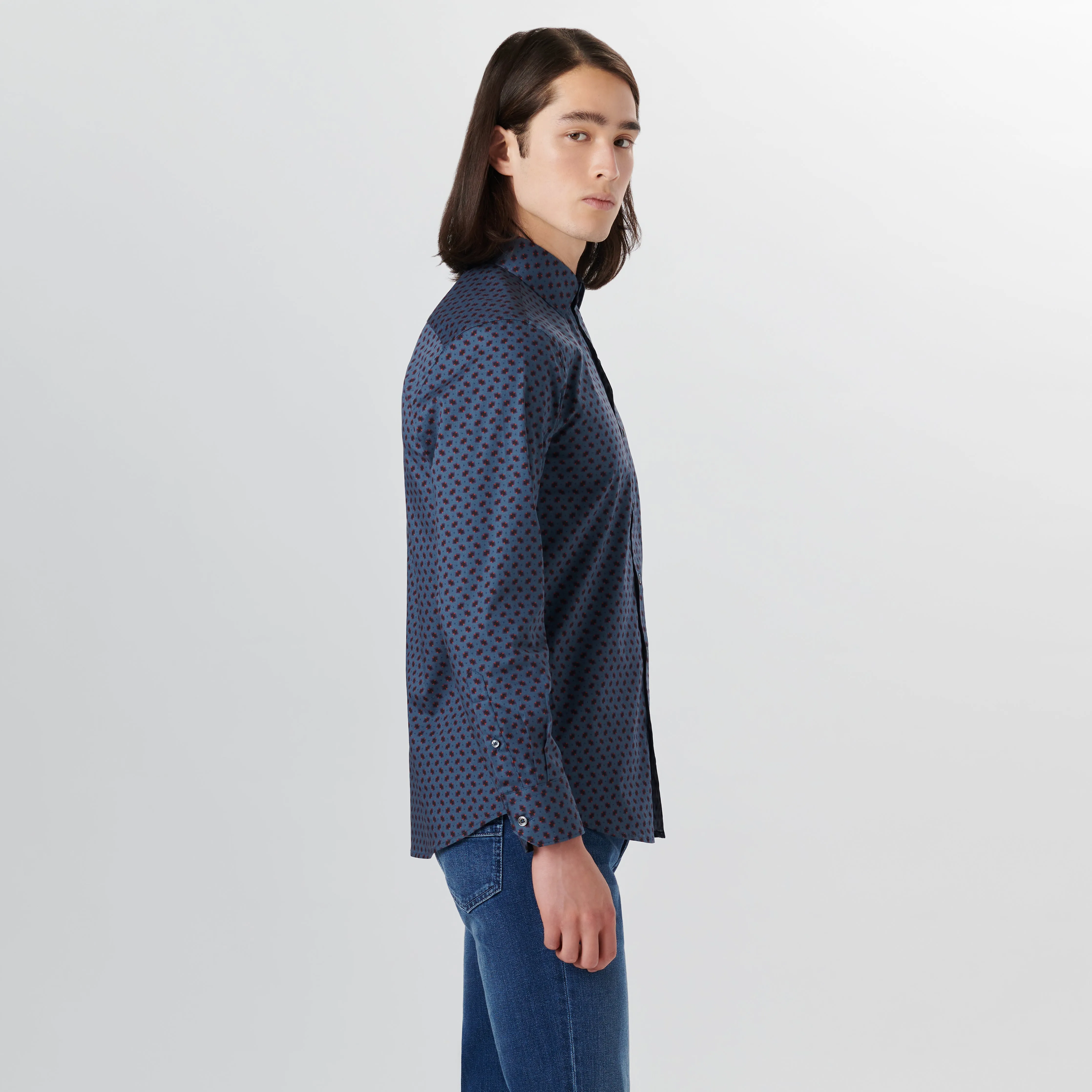 AXEL Geometric Print Shirt sold by Bugatchi product image thumbnail 3