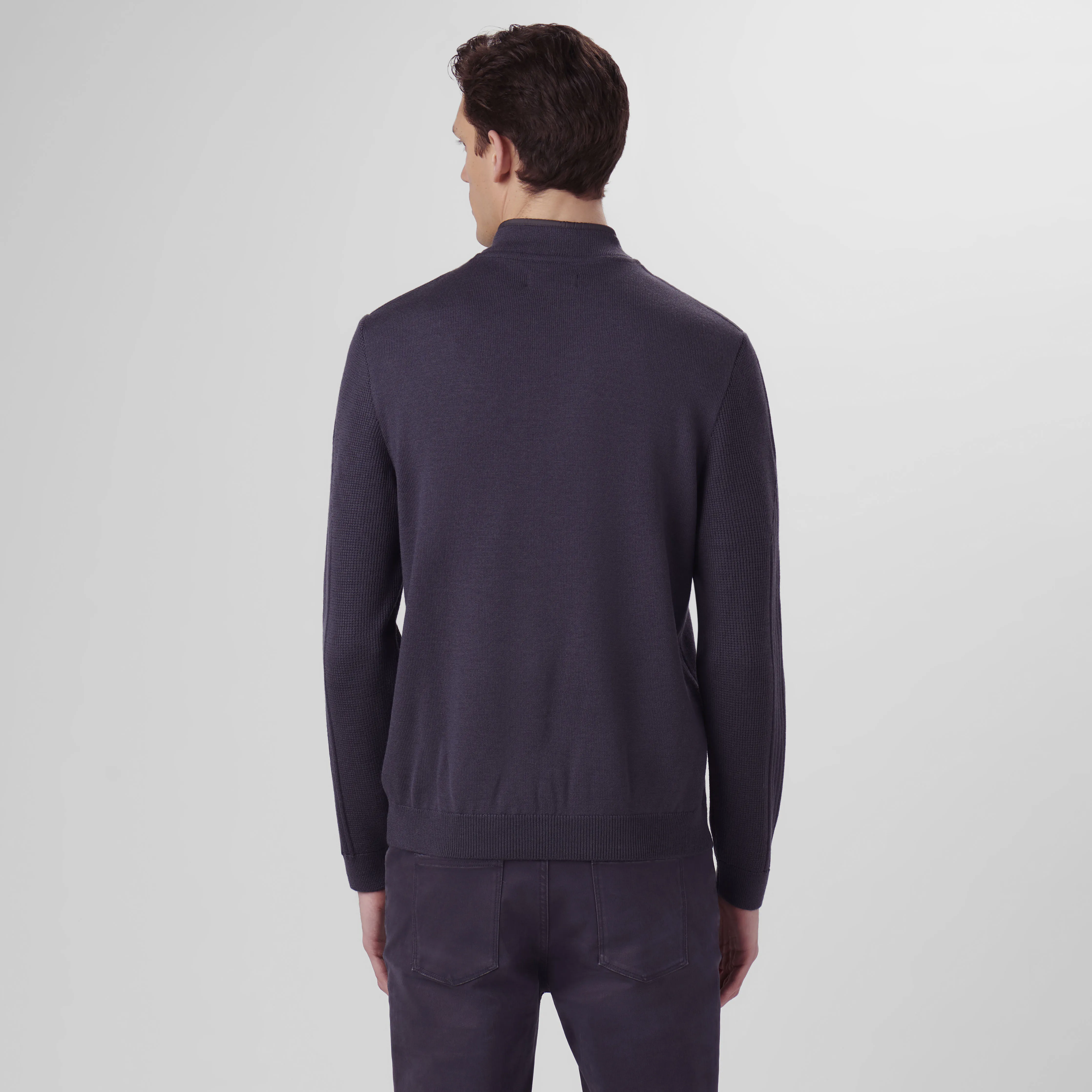Solid Quarter Zip Sweater sold by Bugatchi product image thumbnail 4