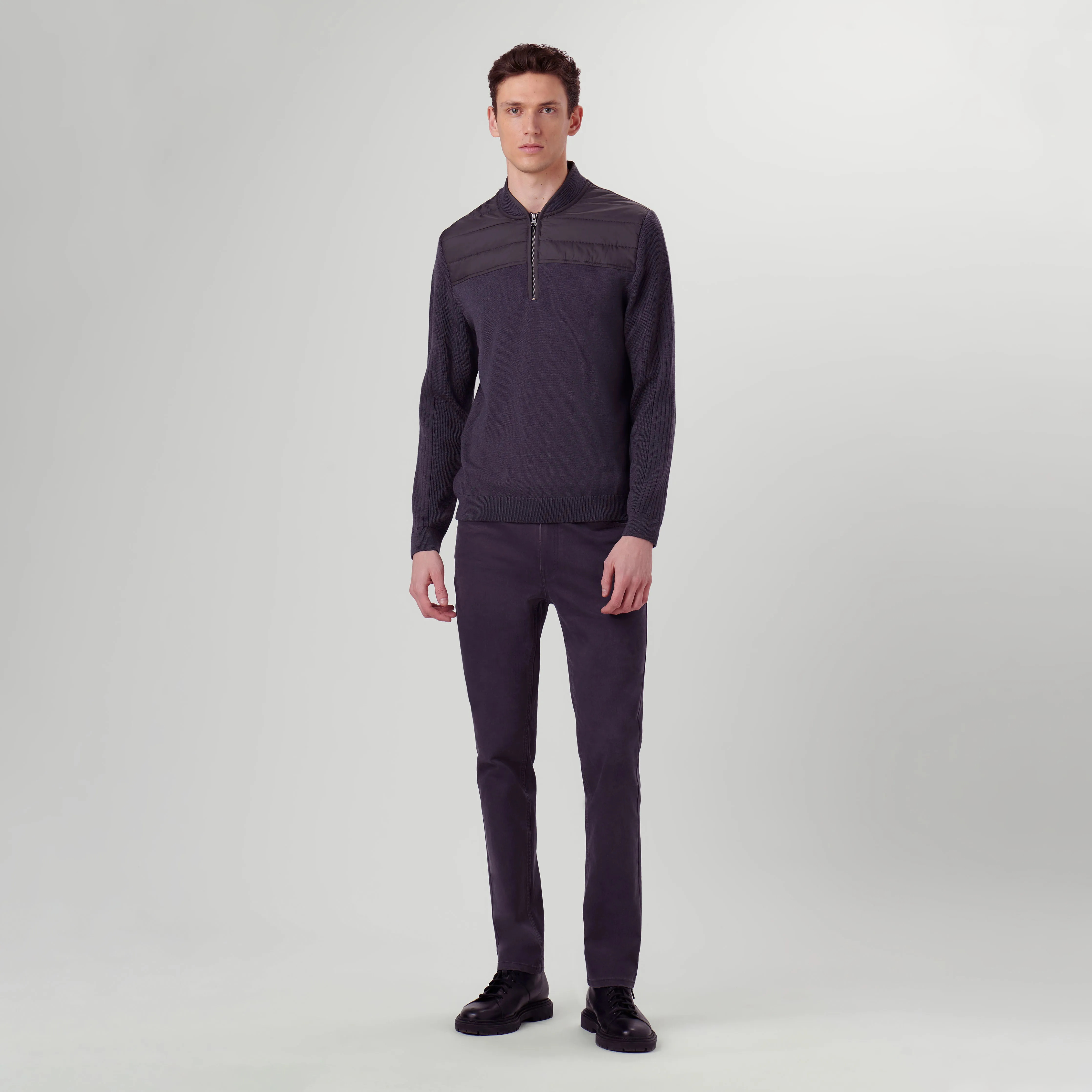 Solid Quarter Zip Sweater sold by Bugatchi product image thumbnail 5