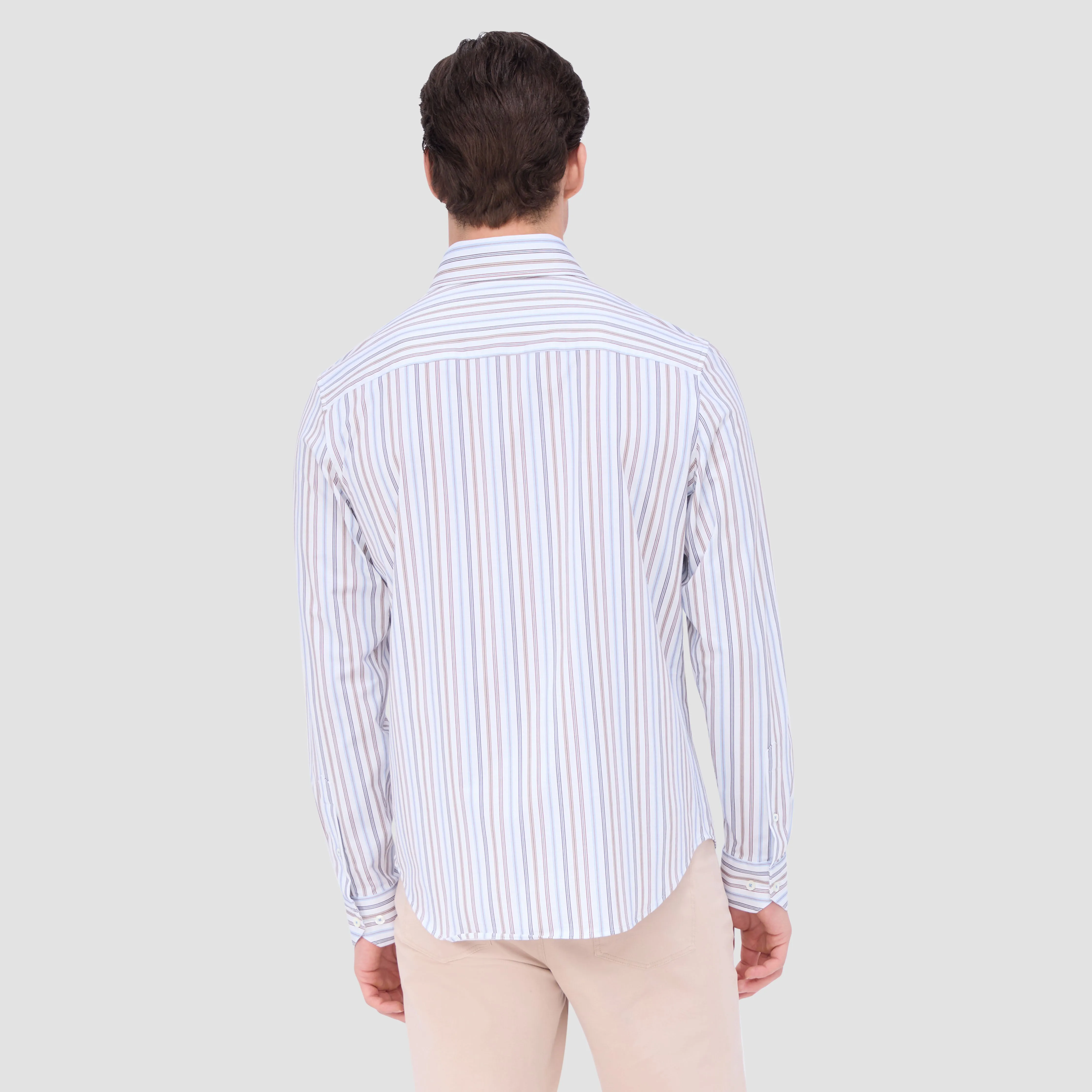 Devon Striped OoohCotton Shirt sold by Bugatchi product image thumbnail 4