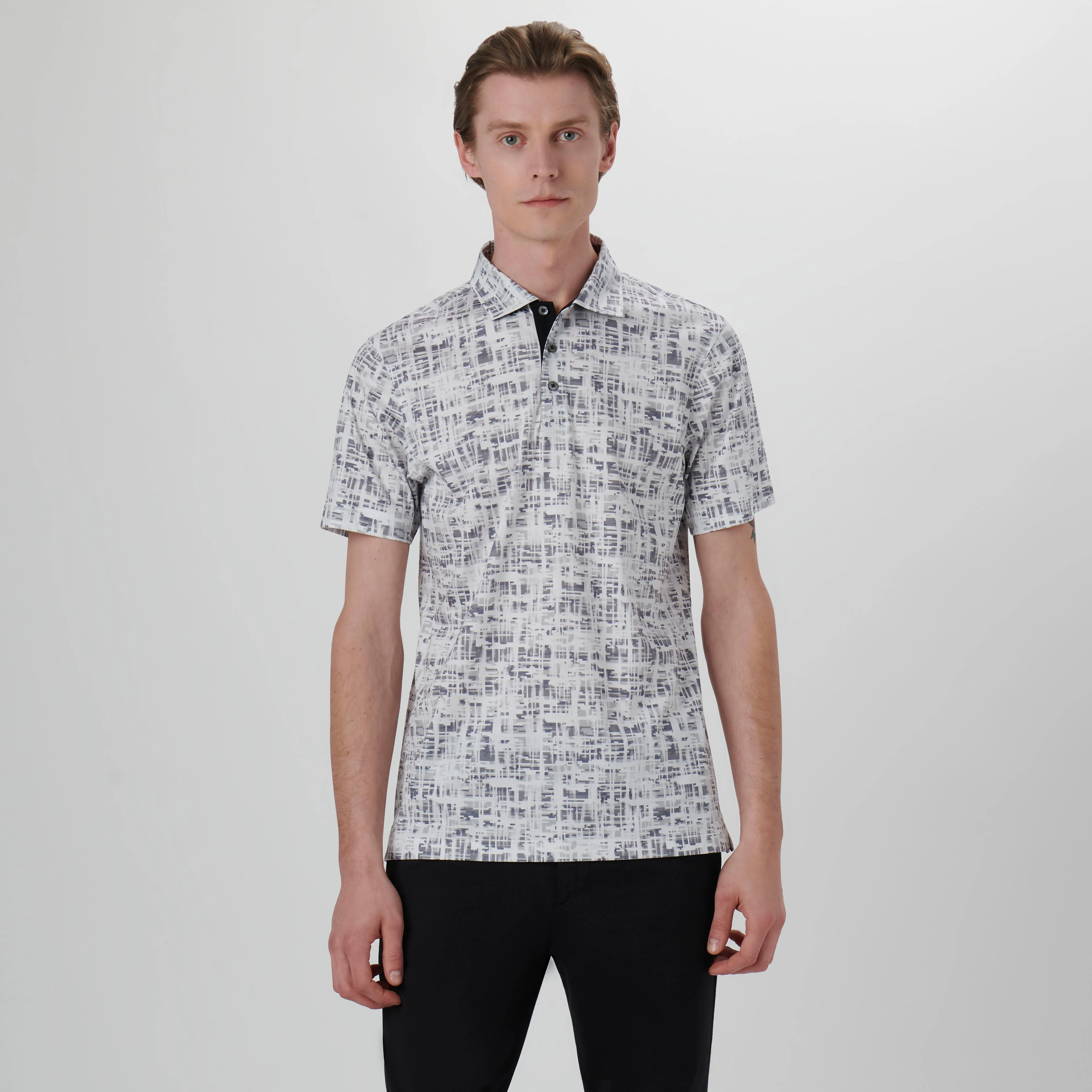 Hendrix Abstract Print Polo Shirt sold by Bugatchi product image thumbnail 2