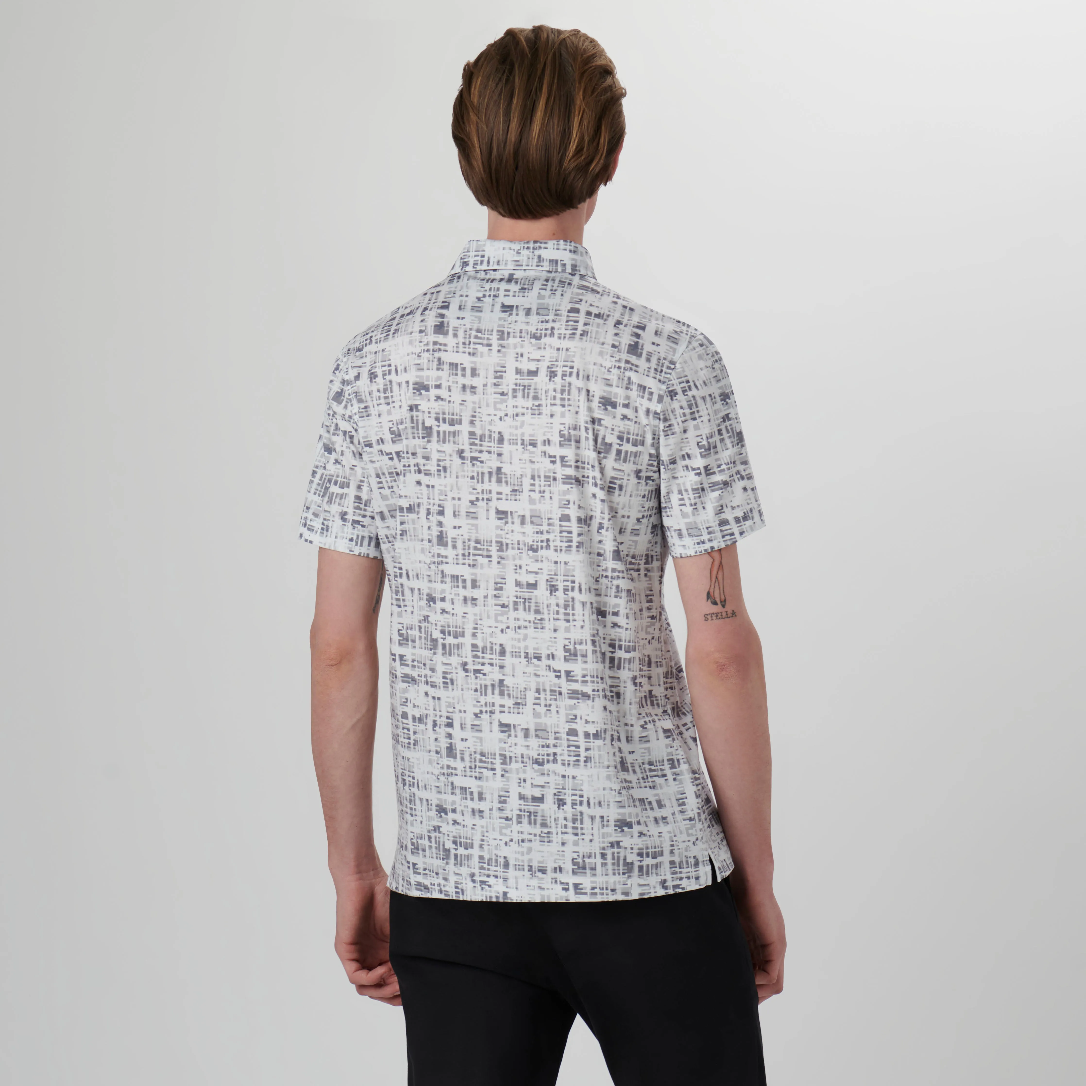 Hendrix Abstract Print Polo Shirt sold by Bugatchi product image thumbnail 4