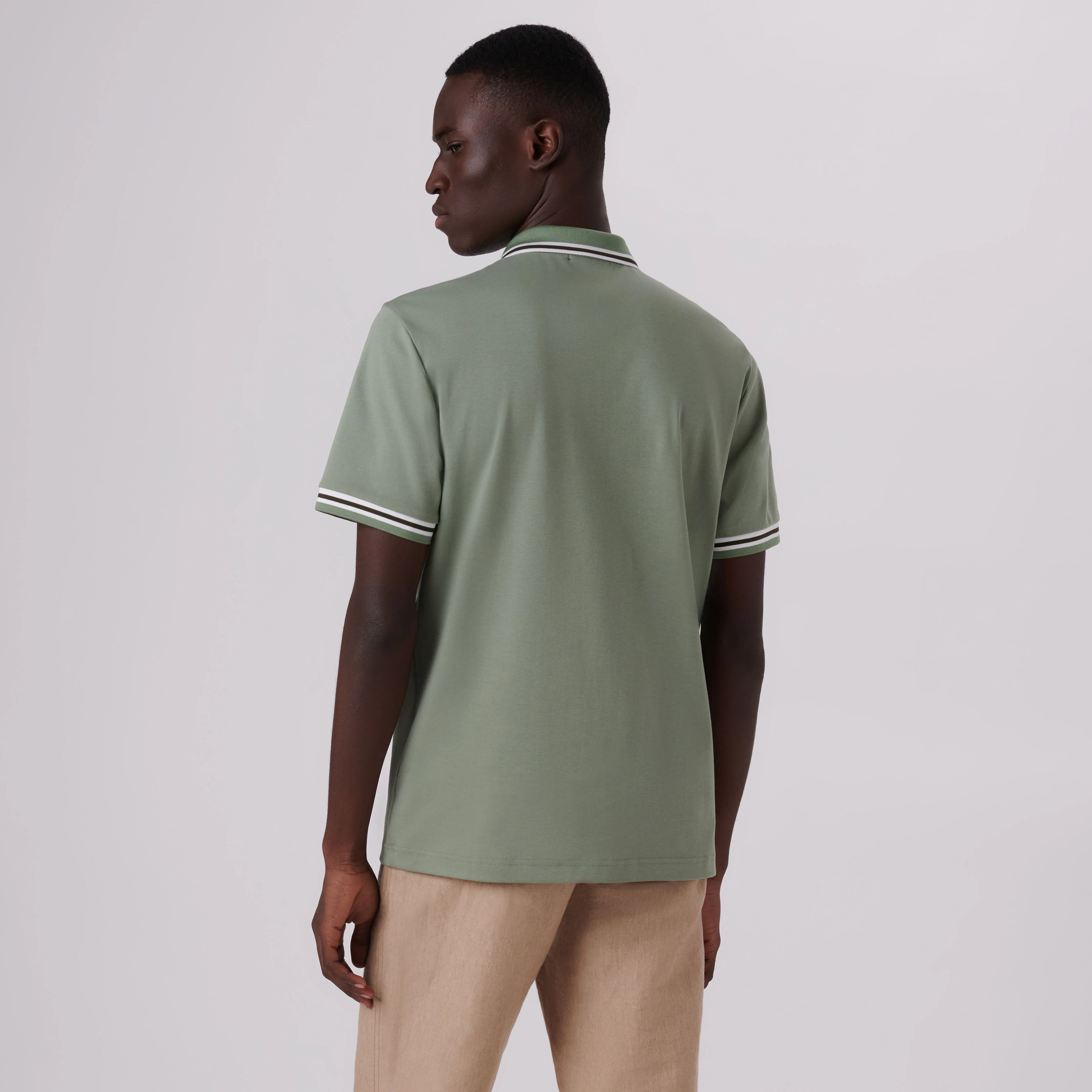 Quarter Zip Polo Shirt sold by Bugatchi product image thumbnail 4