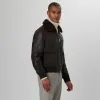 Leather Bomber Jacket with Removable Shearling Collar sold by Bugatchi