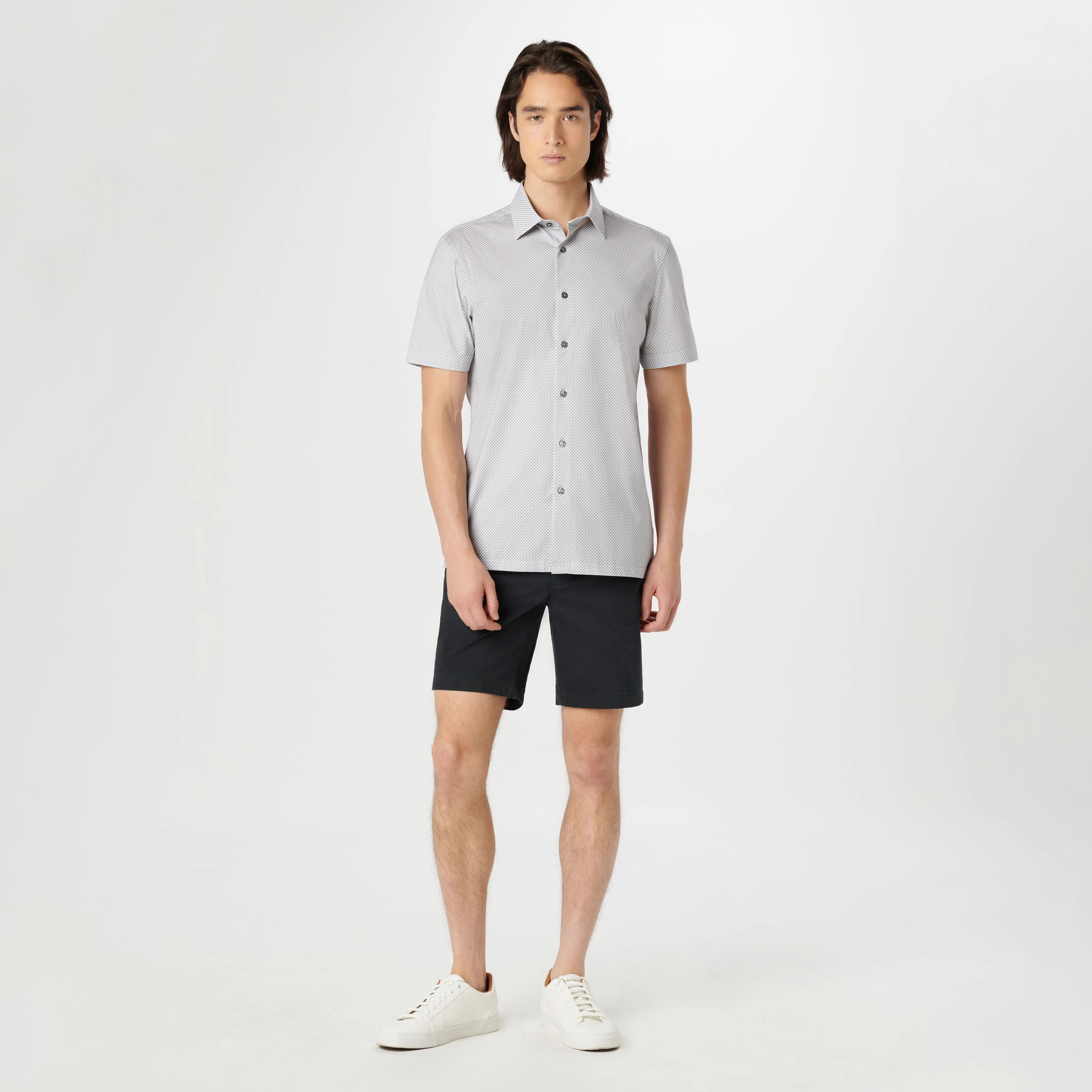 Milo Fish Scale OoohCotton Short Sleeve Shirt sold by Bugatchi product image thumbnail 5