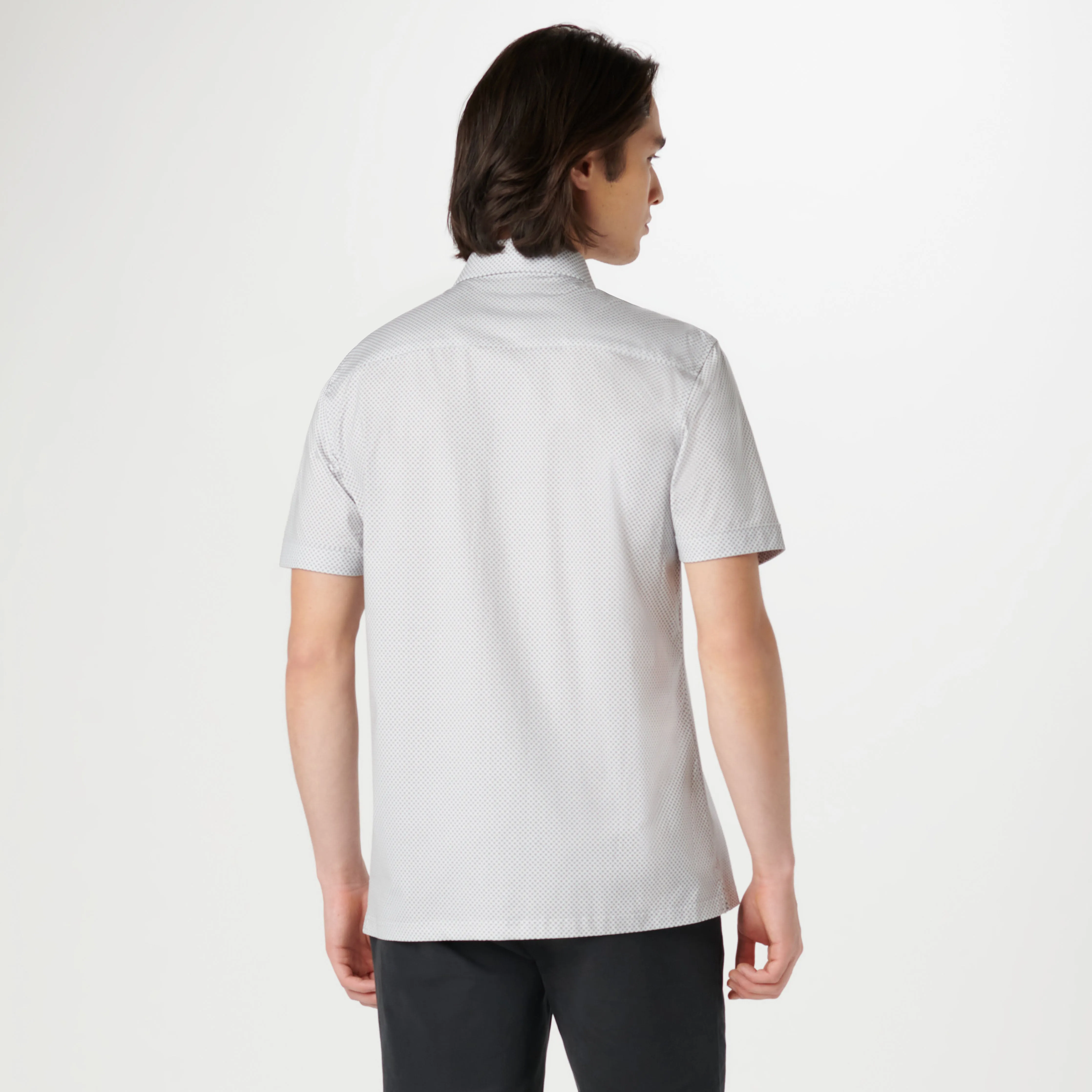 Milo Fish Scale OoohCotton Short Sleeve Shirt sold by Bugatchi product image thumbnail 4