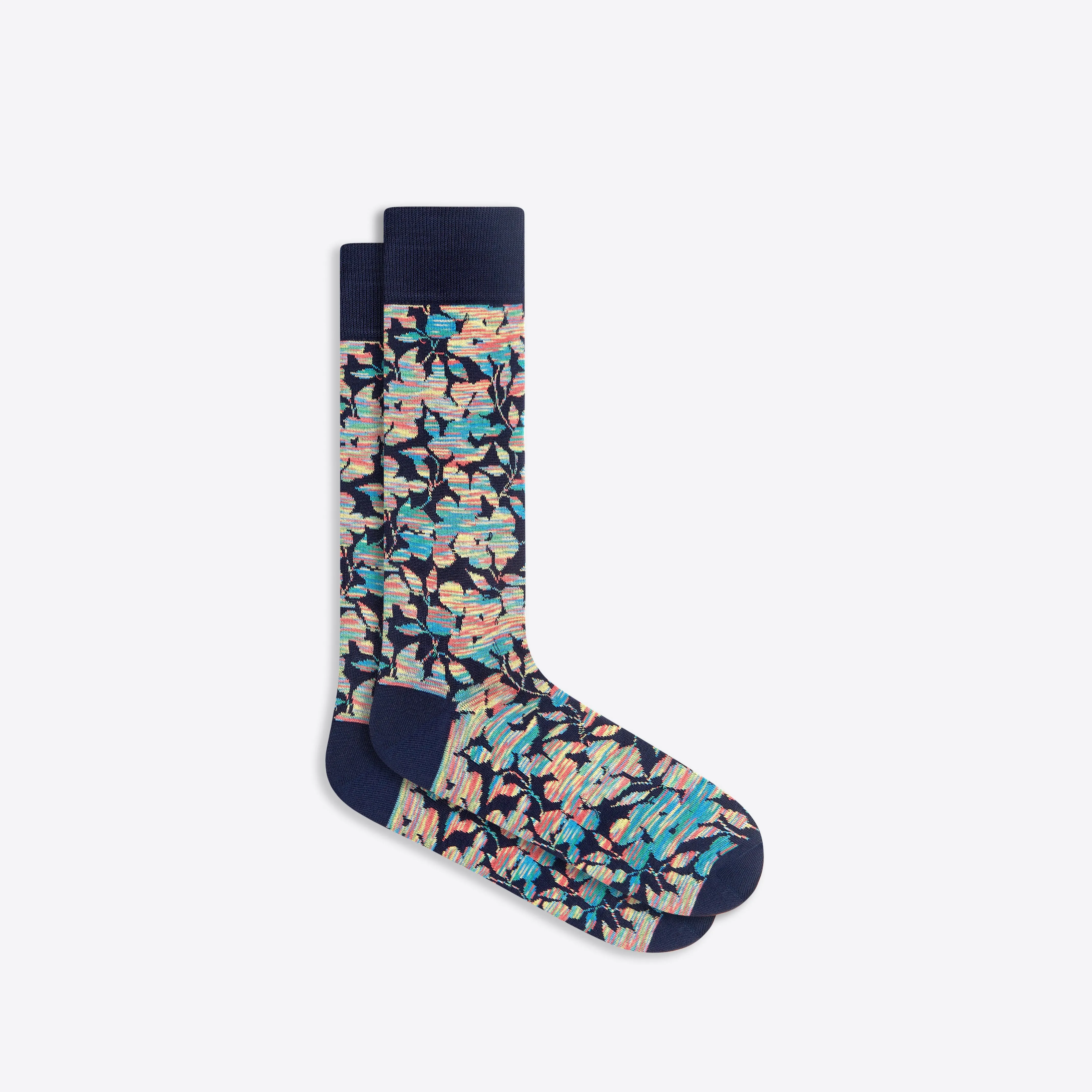 Floral Mid-Calf Socks sold by Bugatchi