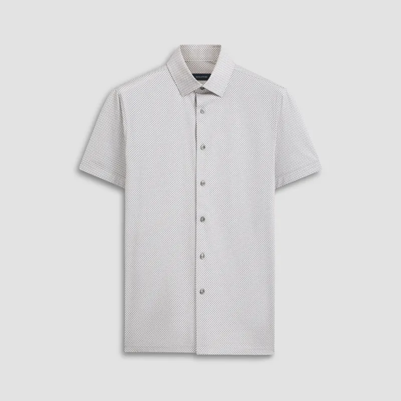 Milo Fish Scale OoohCotton Short Sleeve Shirt sold by Bugatchi